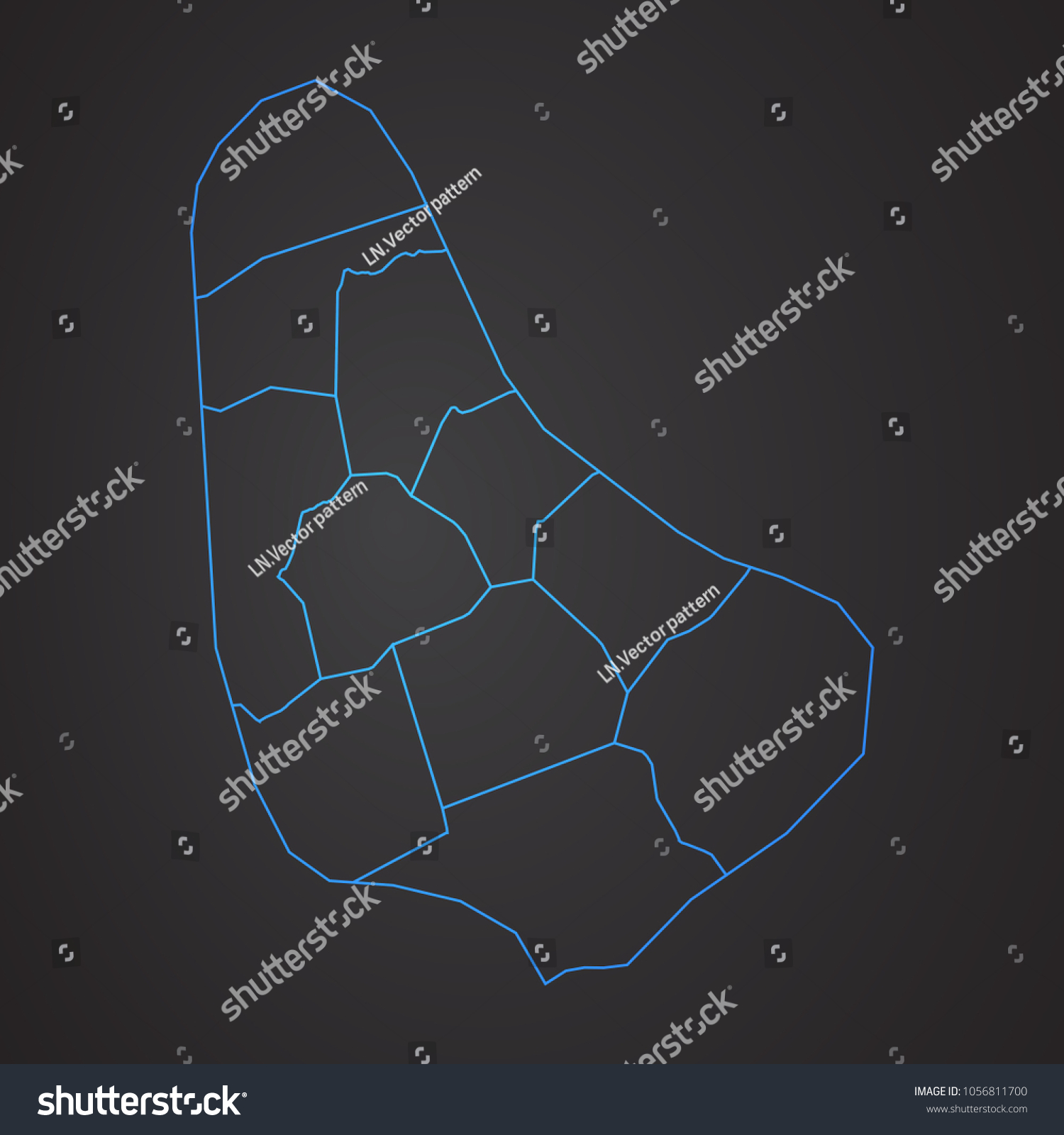 High Detailed Vector Map Barbados Royalty Free Stock Vector