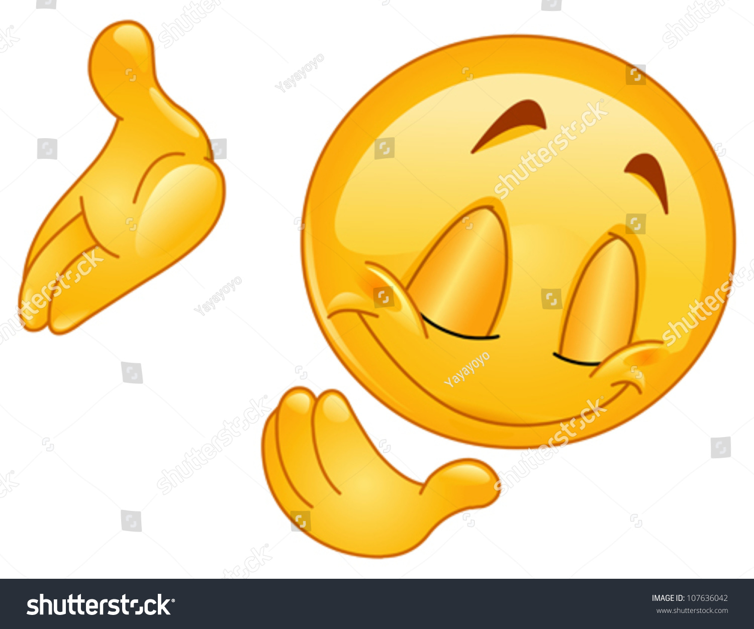 Emoticon Bowing Down Royalty Free Stock Vector 107636042 Avopix