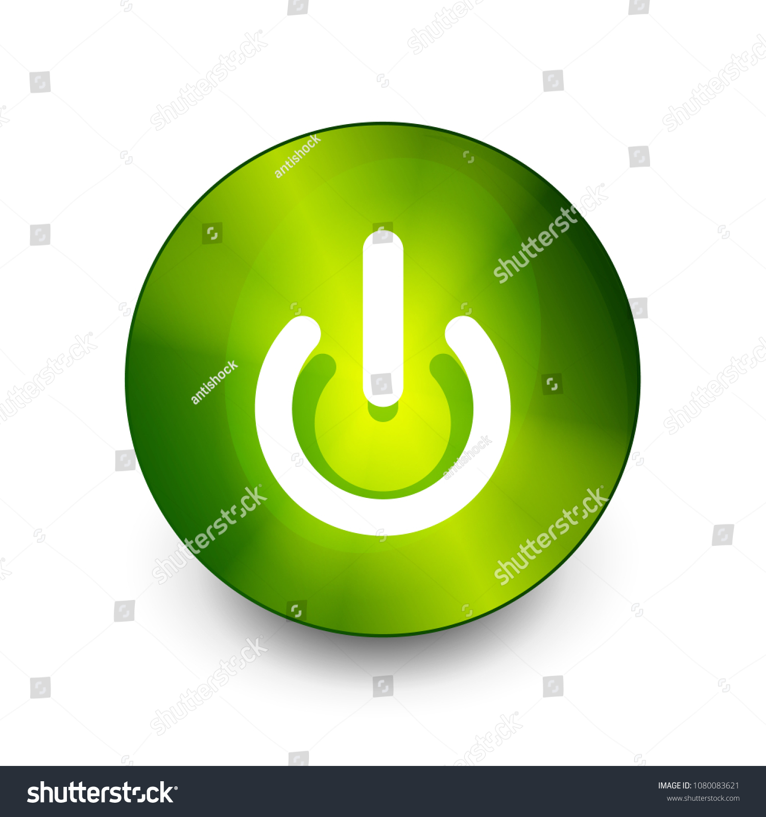 Power Button Icon Start Symbol Vector Royalty Free Stock Vector