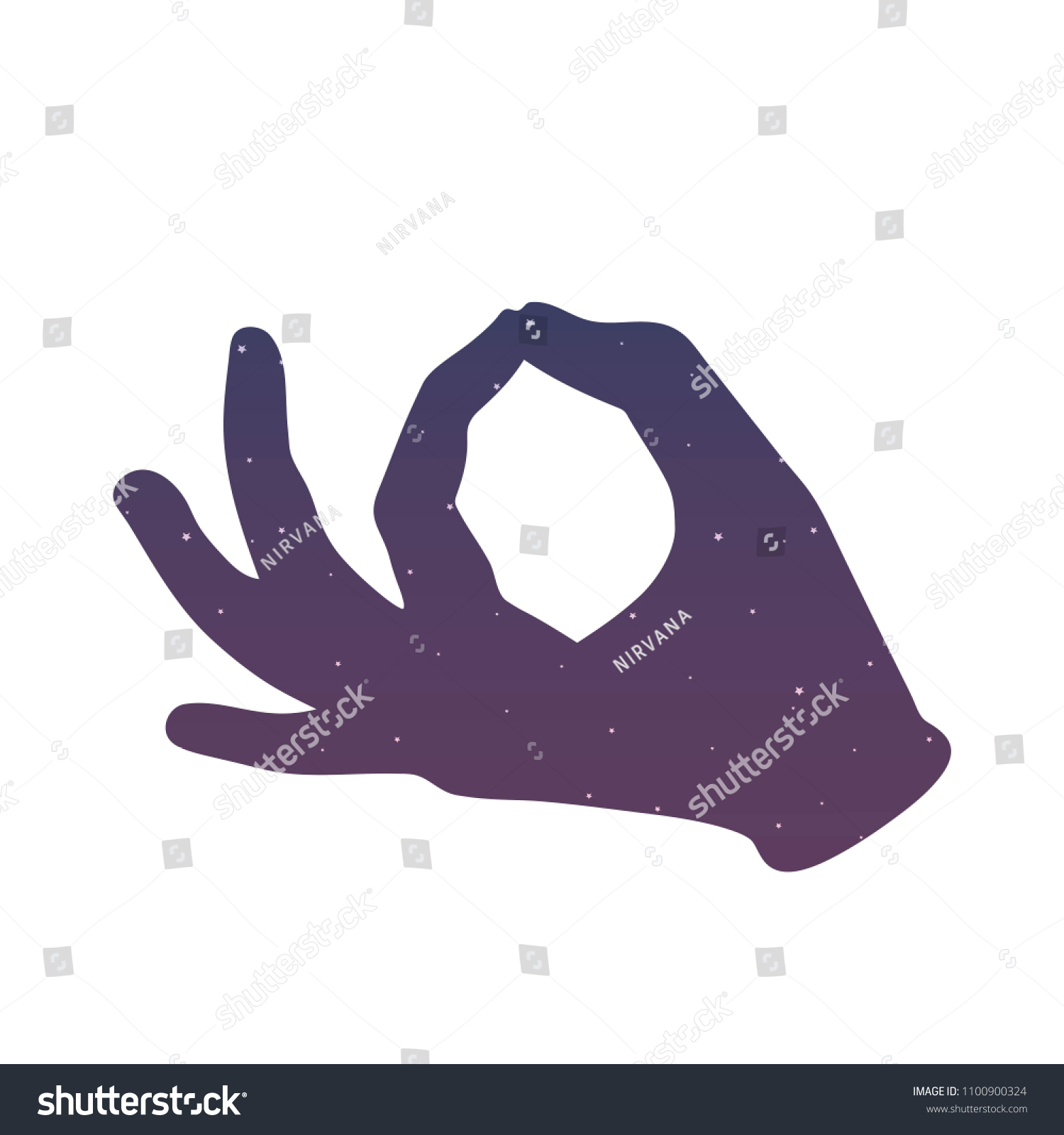 Hand Symbol Mudra Jnana Mantra Buddhism Hinduism Royalty Free Stock