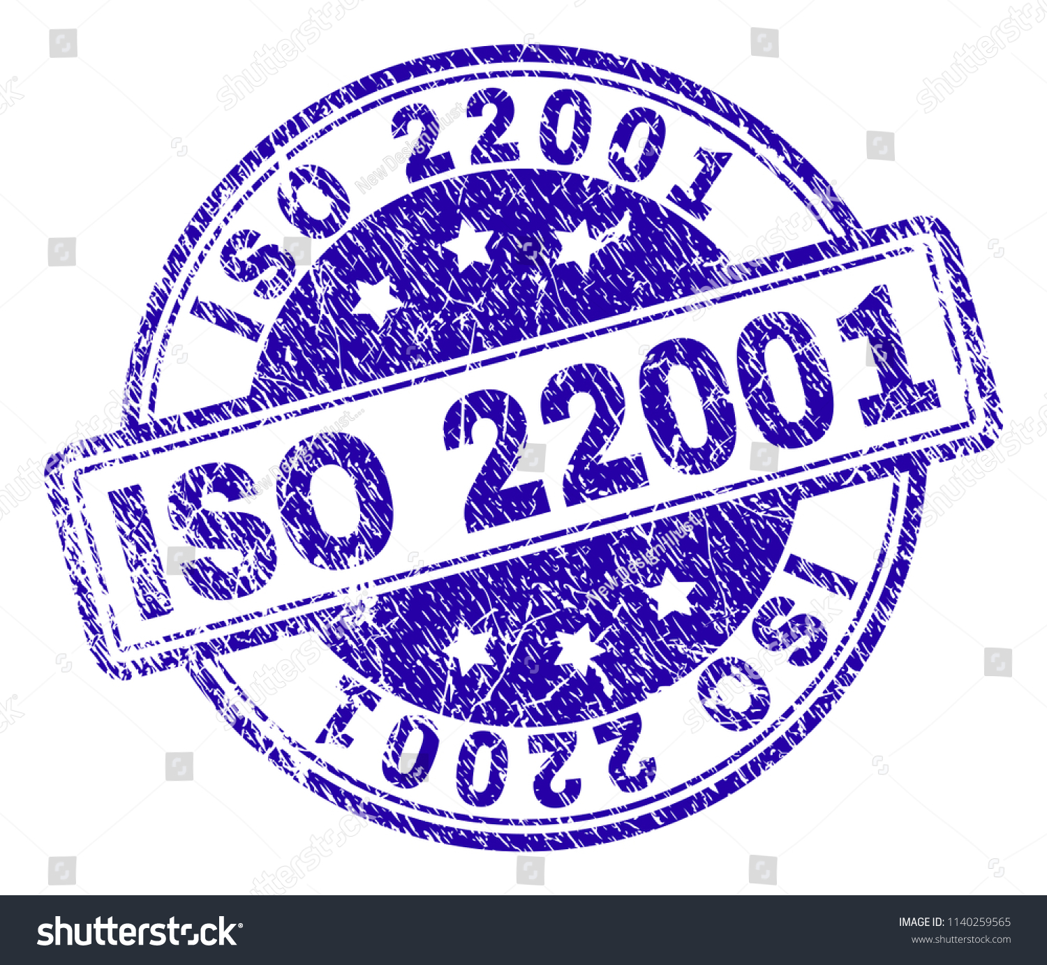 Iso Stamp Seal Watermark With Grunge Royalty Free Stock Vector