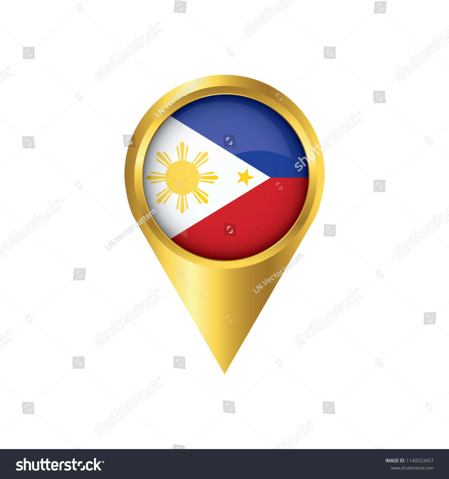 Flag Of Philippine Symbol Check In Philippine Royalty Free Stock