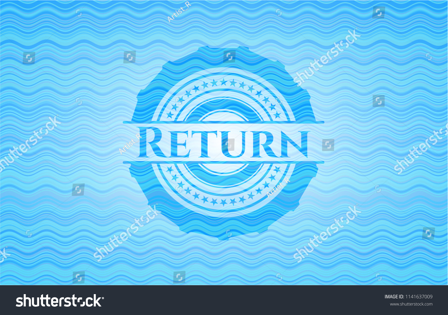 Return Water Wave Concept Badge Royalty Free Stock Vector 1141637009