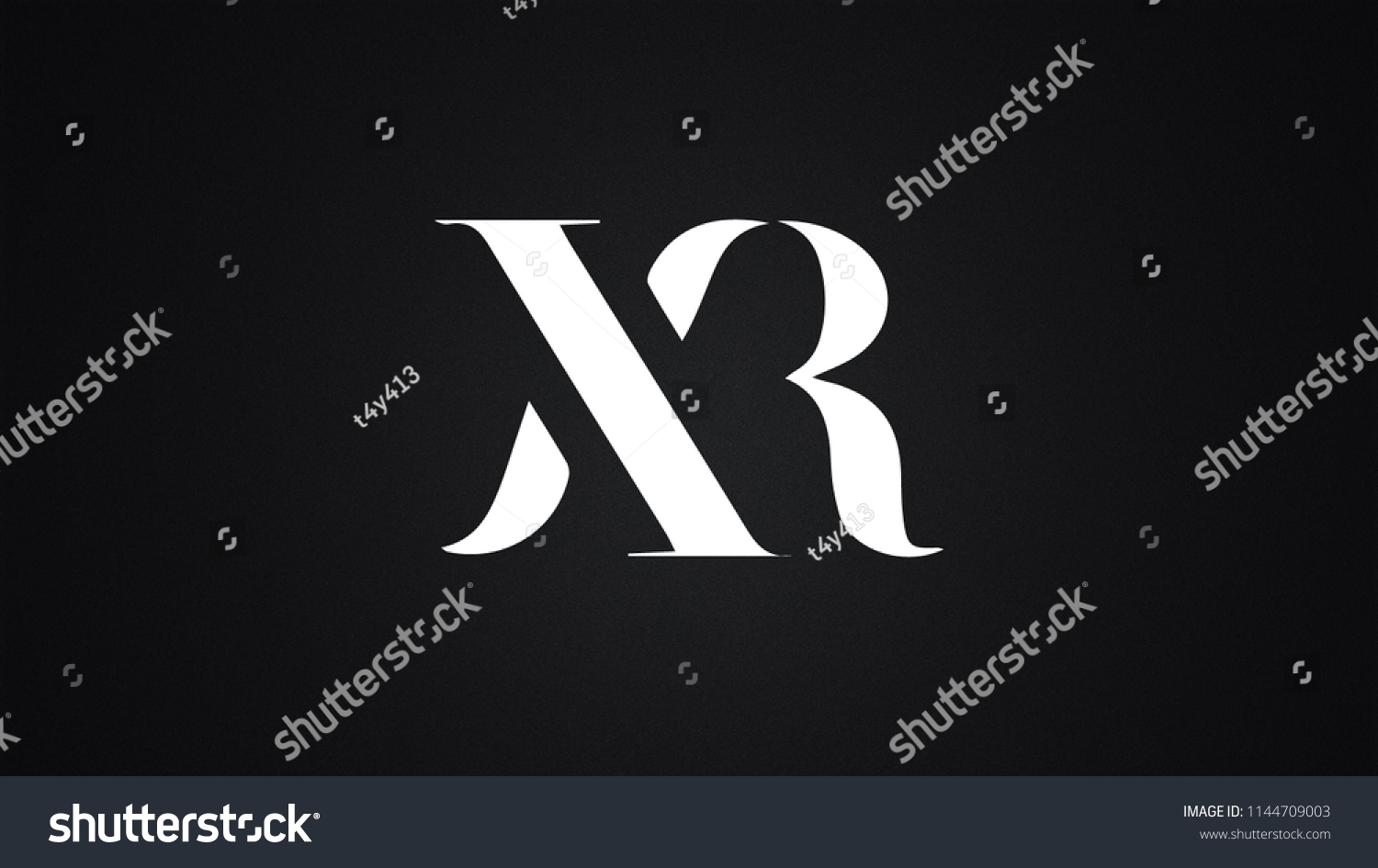 Xr Letter Logo Design Template Vector Royalty Free Stock Vector