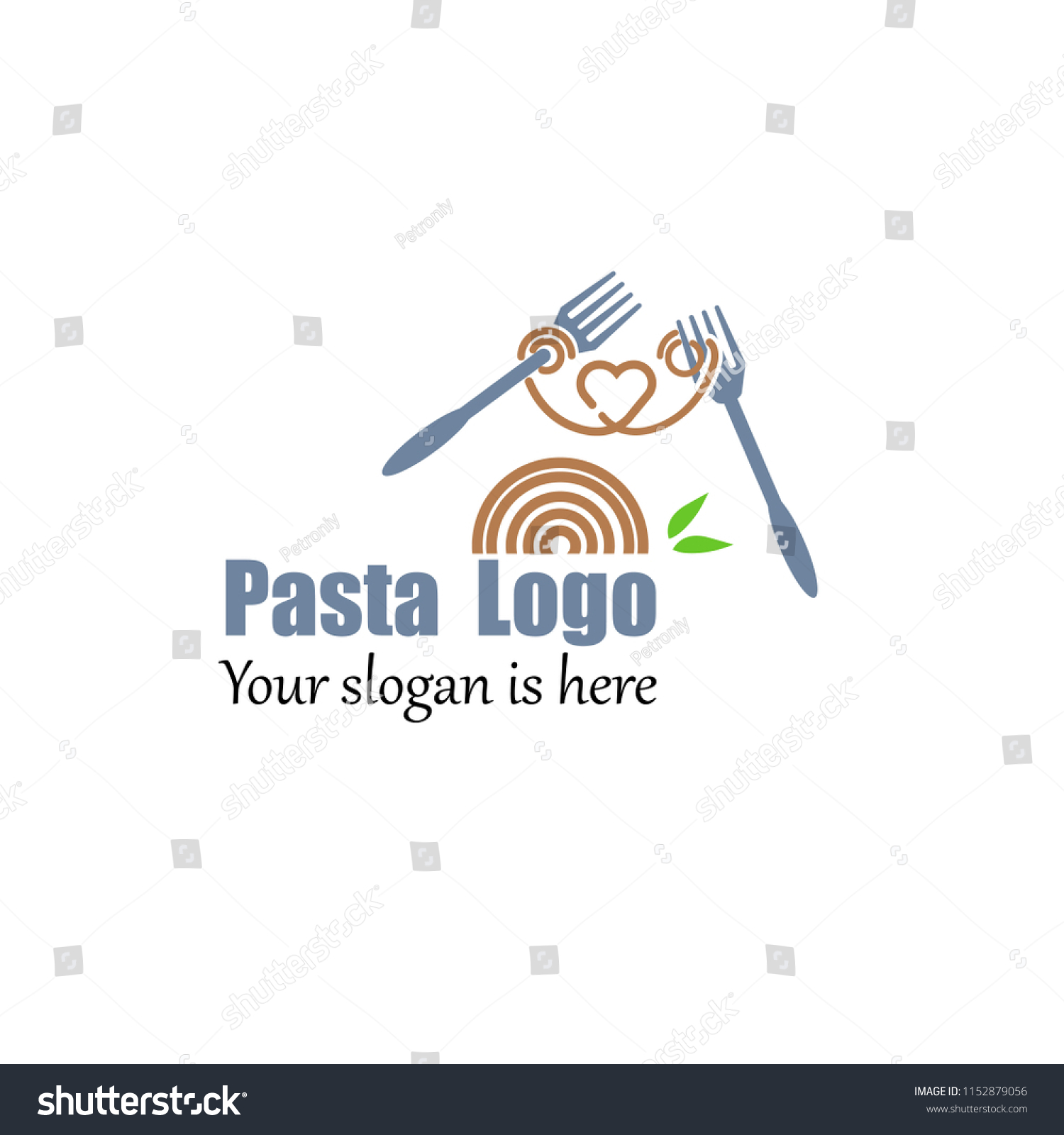 Food Logo Cafe Or Restaurant Emblem Plate With Royalty Free Stock