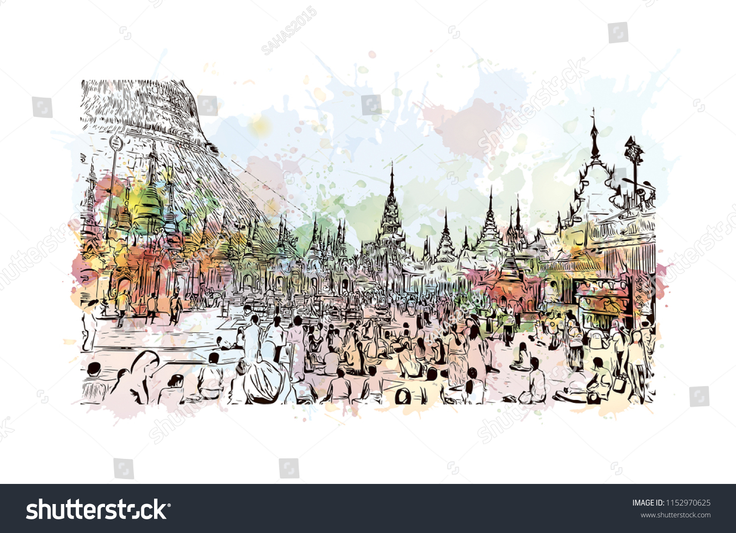 The Shwedagon Pagoda Officially Named Shwedagon Royalty Free Stock