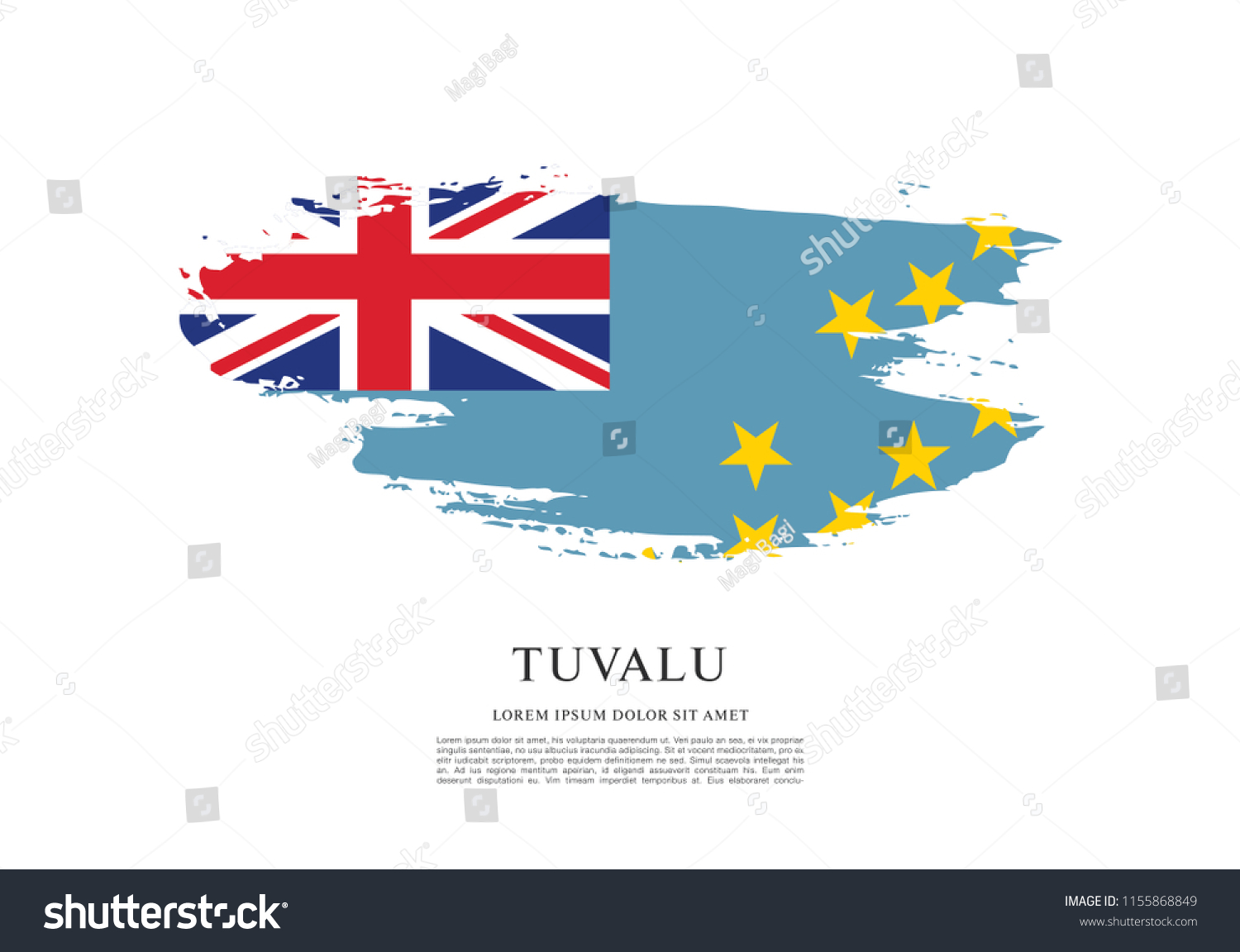 Flag Of Tuvalu Vector Illustration Royalty Free Stock Vector