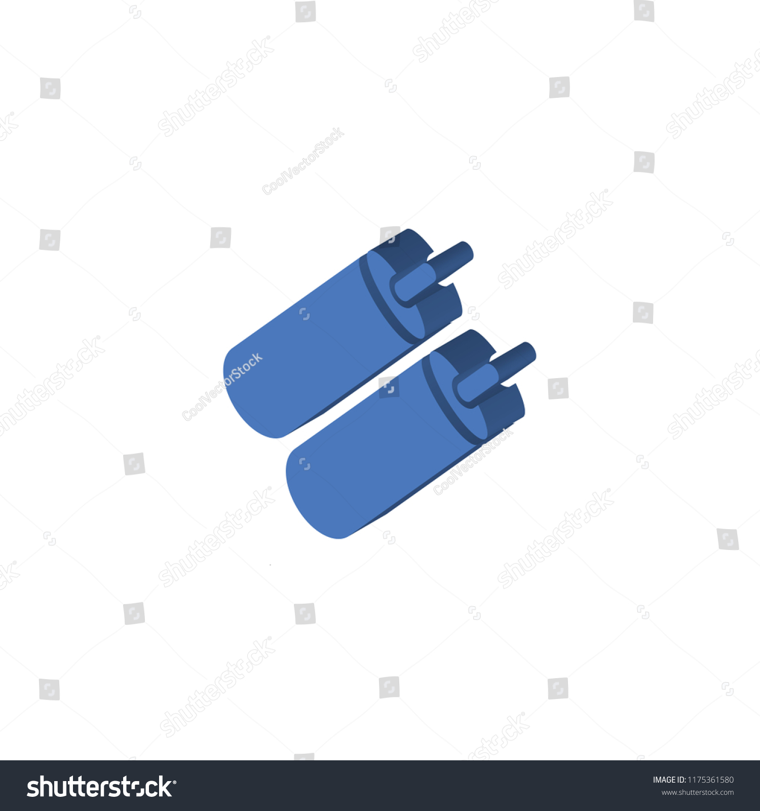 Dinamite Isometric Left Top View 3D Icon Royalty Free Stock Vector