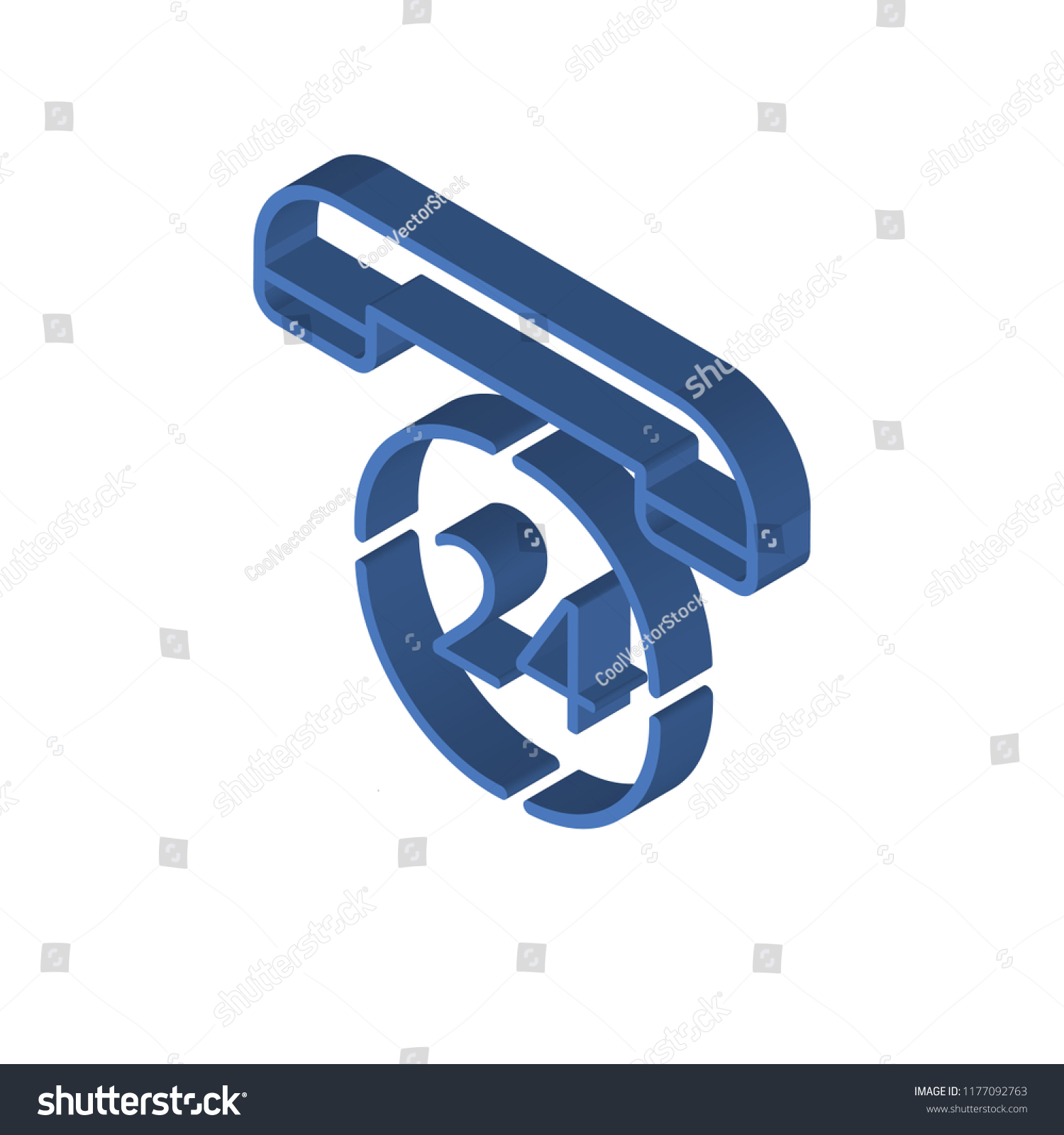 Call Isometric Left Top View D Icon Royalty Free Stock Vector