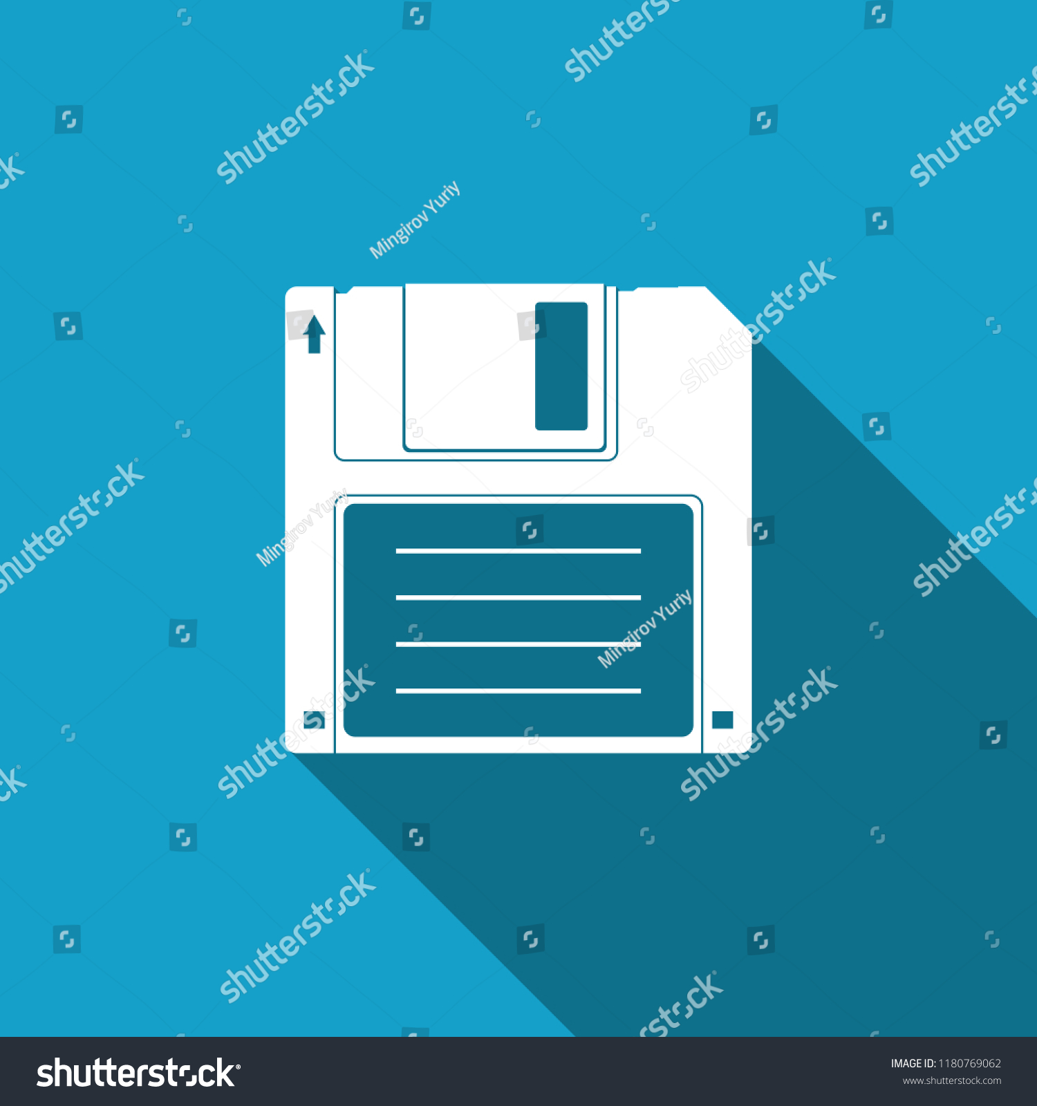 Floppy Disk For Computer Data Storage Icon Royalty Free Stock Photo