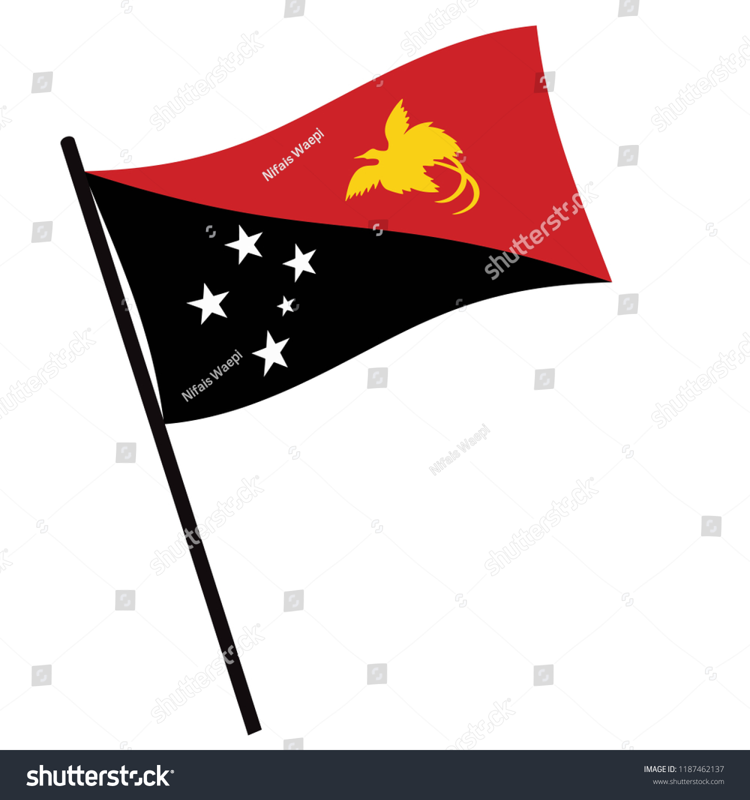 Flag Of Papua New Guinea Papua New Guinea Flag Royalty Free Stock