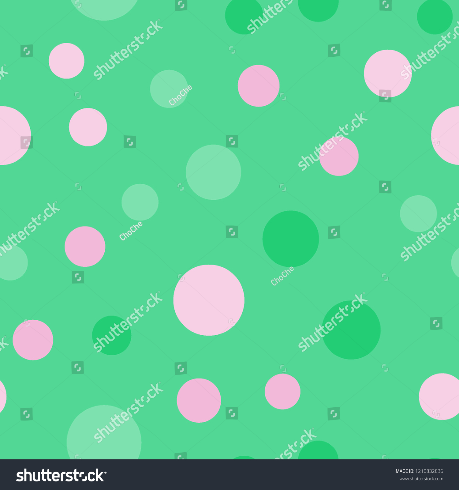 Bright Memphis Style Polka Dots Seamless Royalty Free Stock Vector