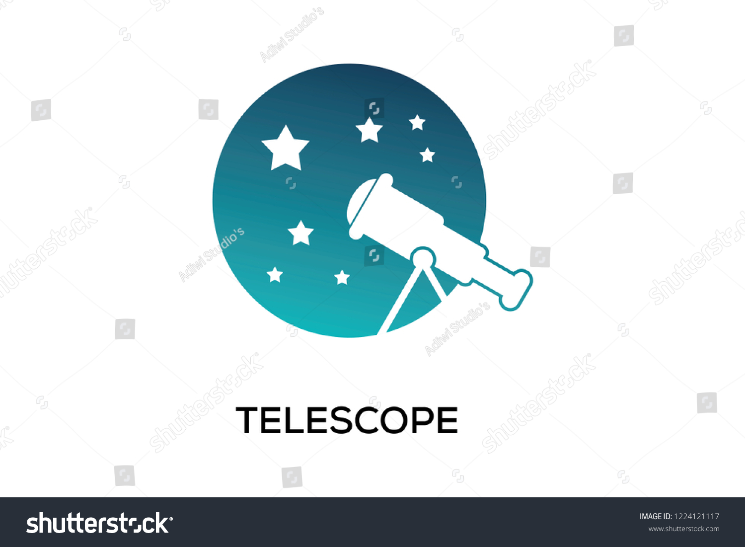 TELESCOPE LOGO DESIGN Royalty Free Stock Vector 1224121117 Avopix