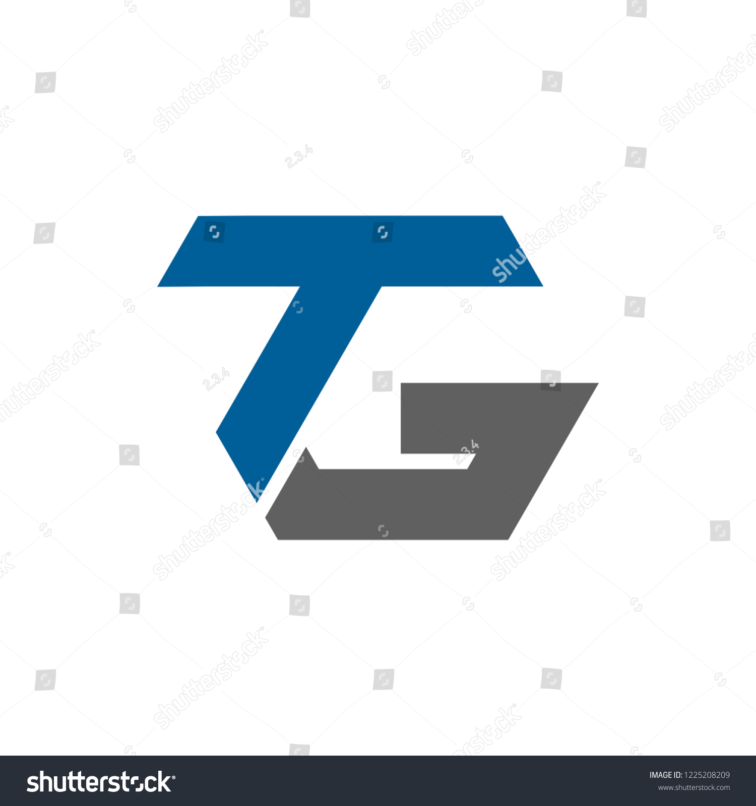 Tg Logo Monogram Vector Template Royalty Free Stock Vector