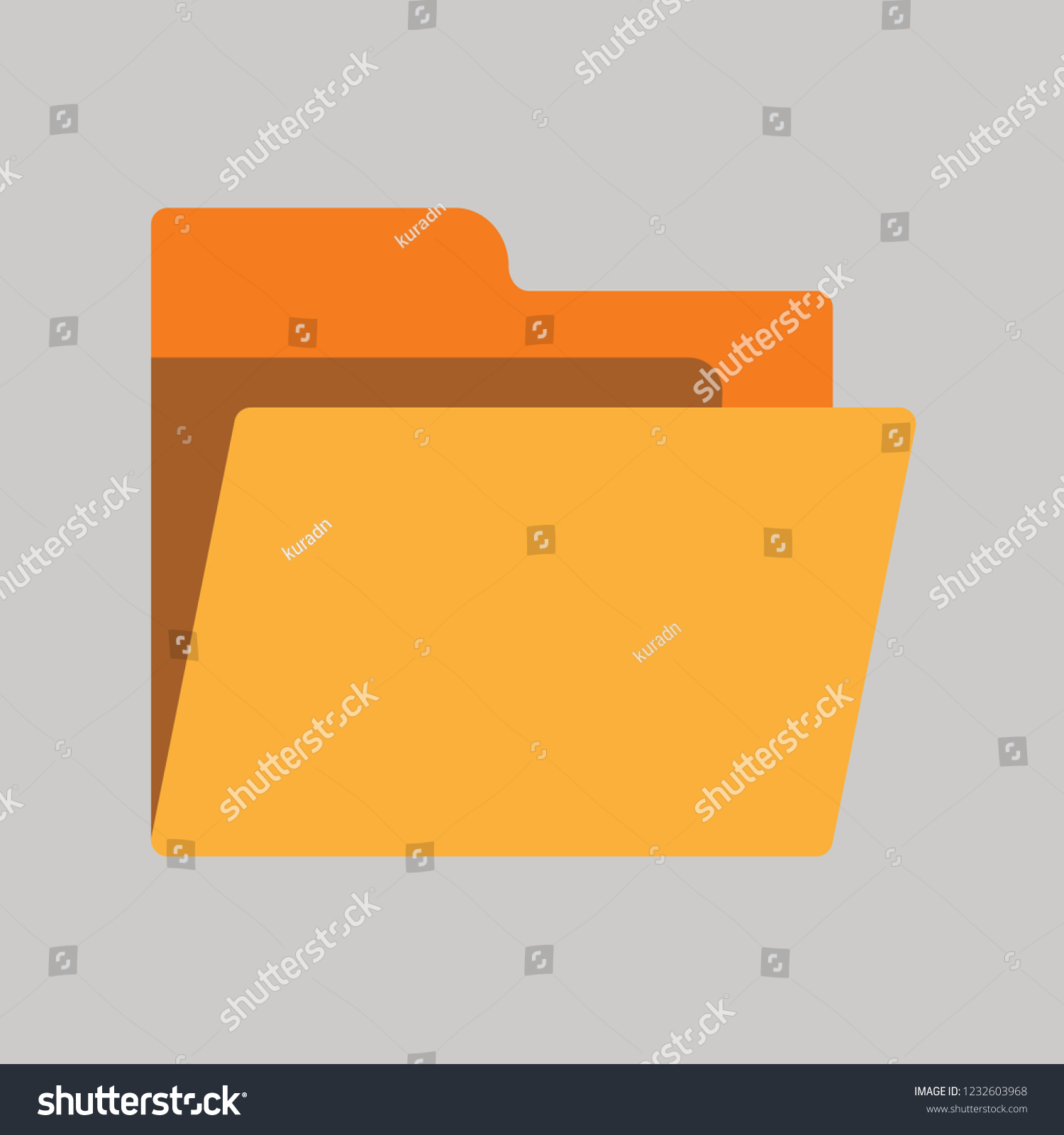 Business Icon Opened Folder Icon Royalty Free Stock Vector