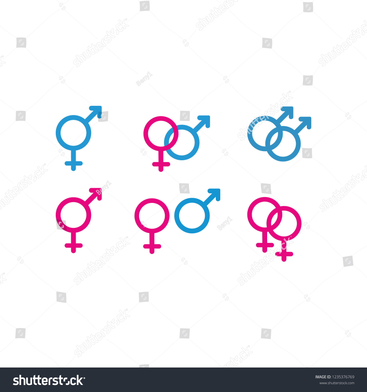 Male And Female Symbol Royalty Free Stock Vector 1235376769 Avopix