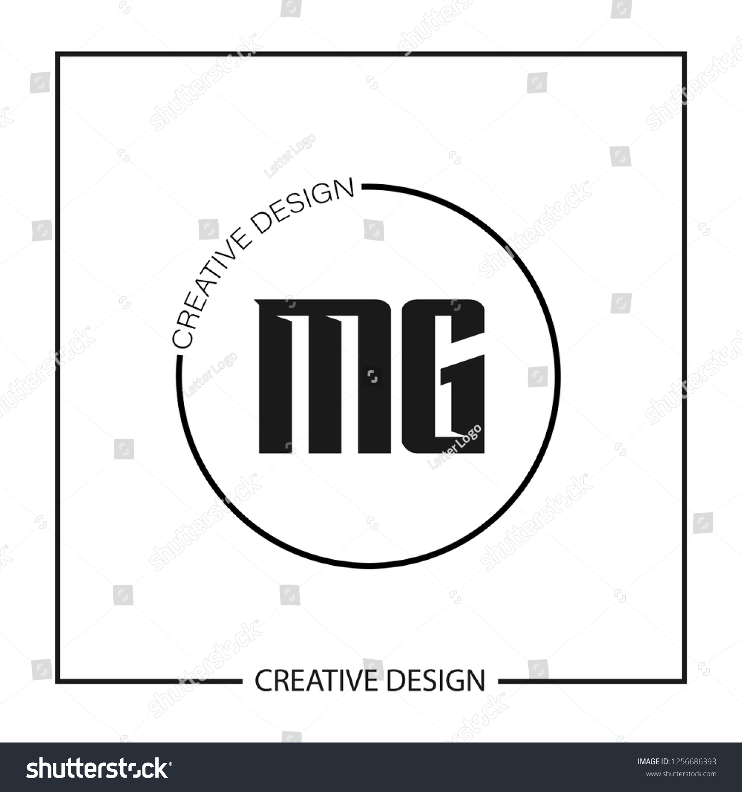 Initial Letter MG Logo Template Design Royalty Free Stock Vector