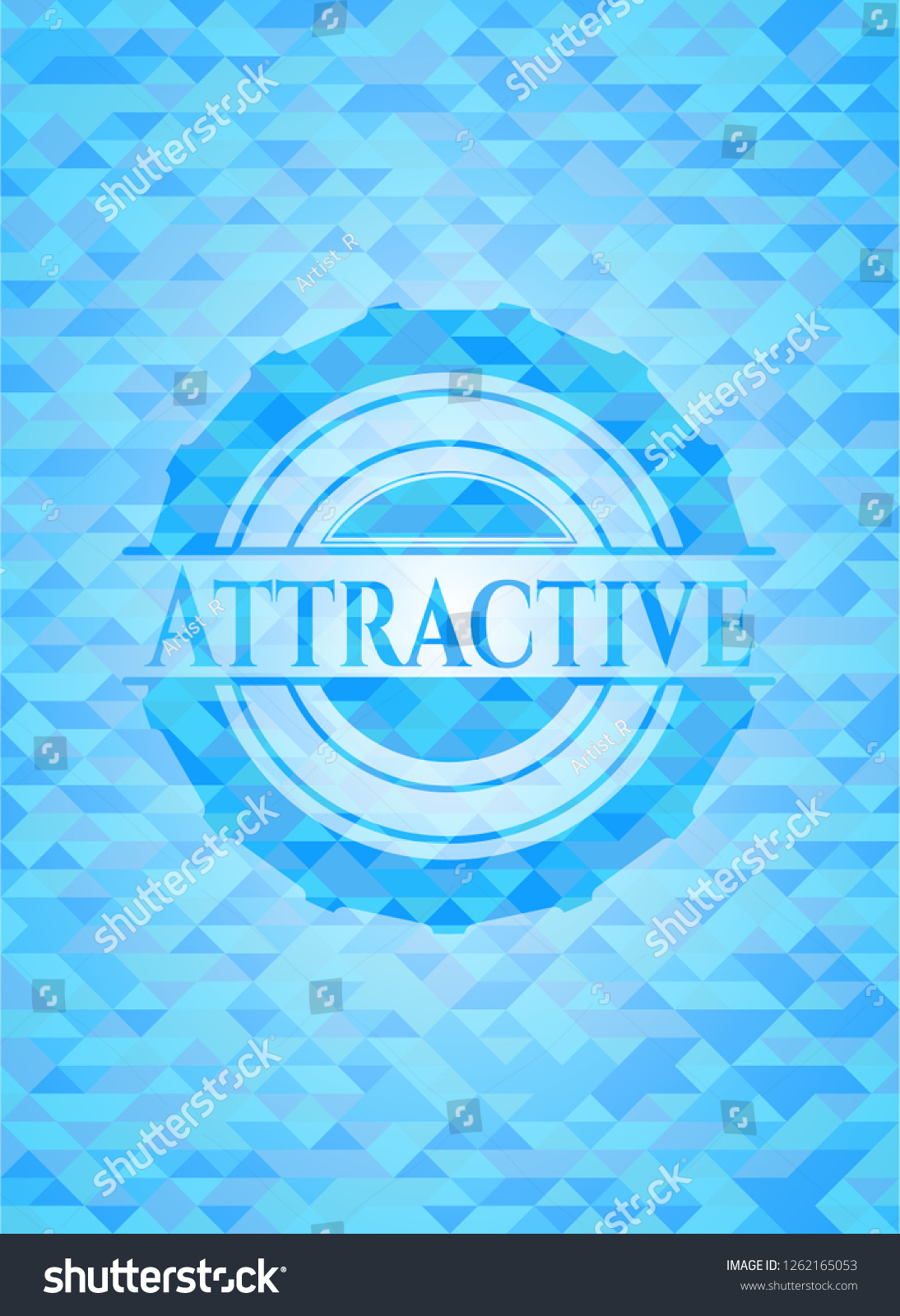 Attractive Realistic Light Blue Emblem Mosaic Royalty Free Stock