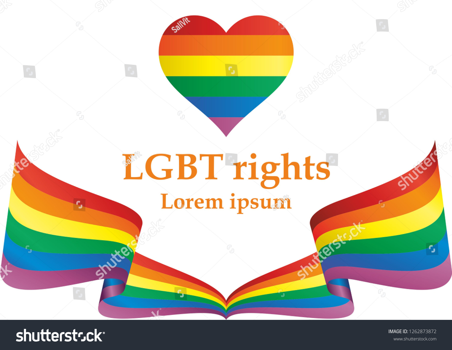 Rainbow Flag Representing LGBT Pride Lesbian Royalty Free Stock