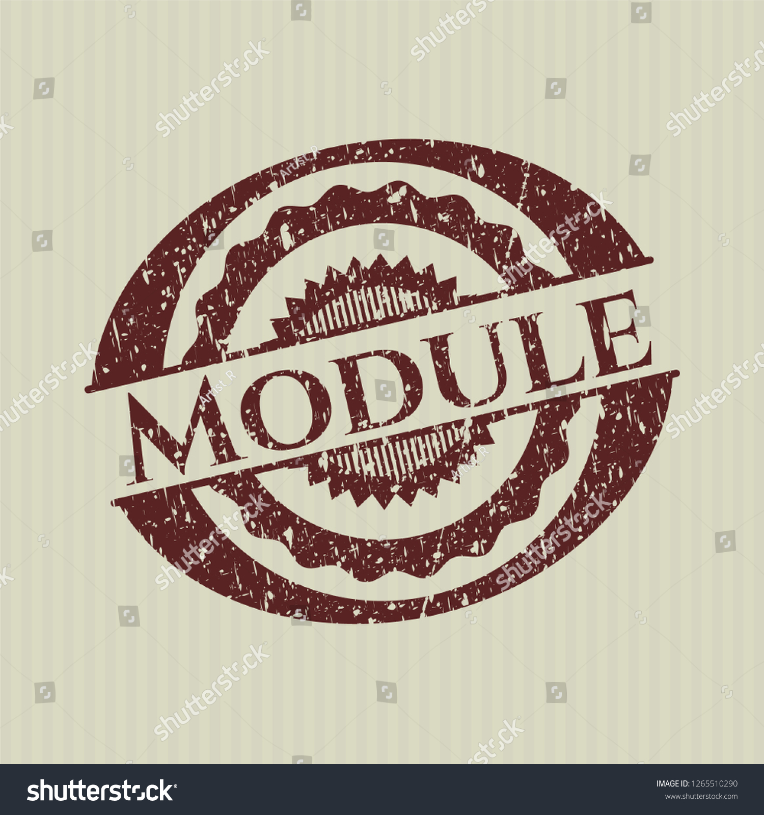 Red Module Distress Grunge Style Stamp Royalty Free Stock Vector