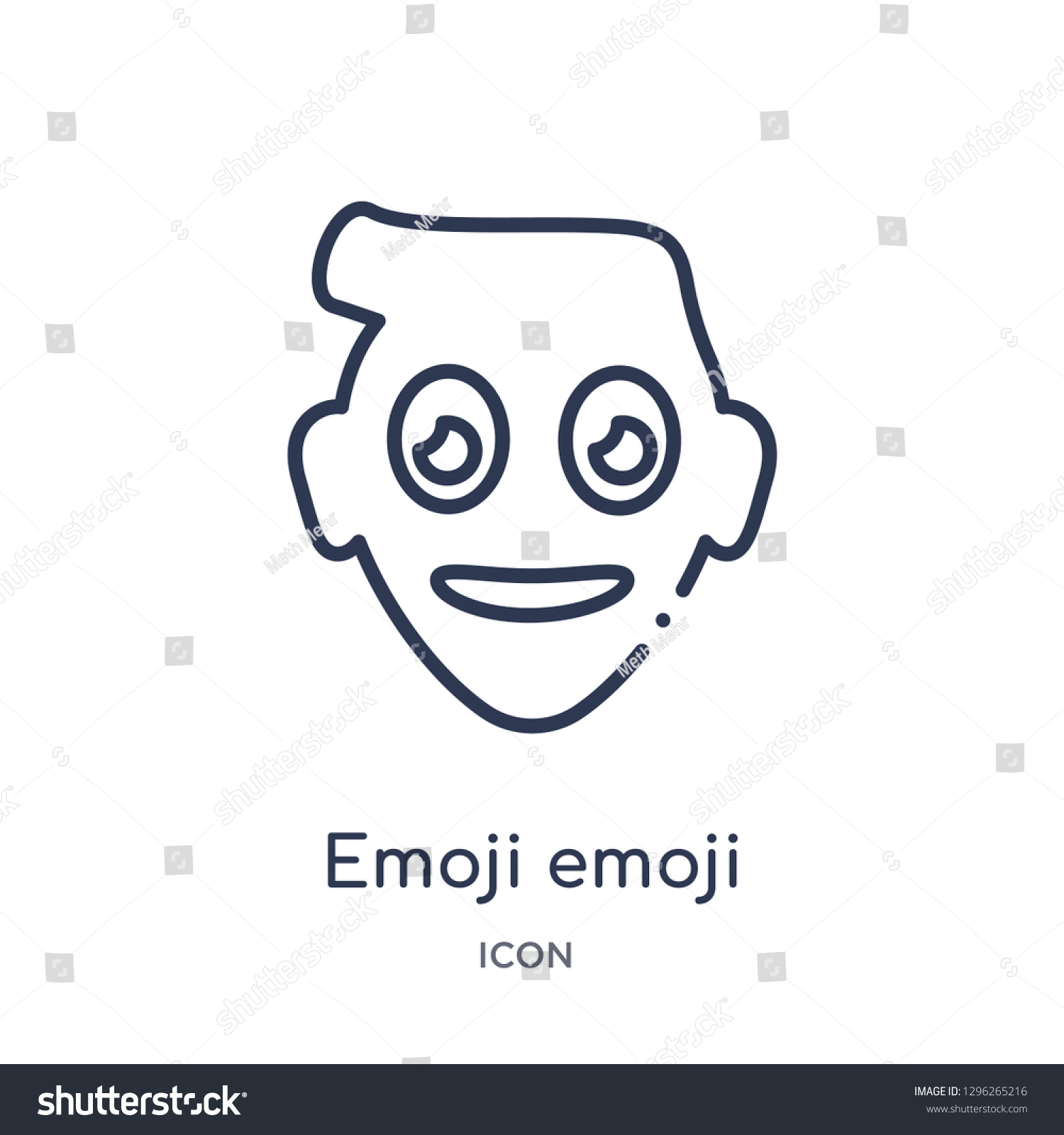 Linear Emoji Icon From Outline Collection Thin Royalty Free Stock