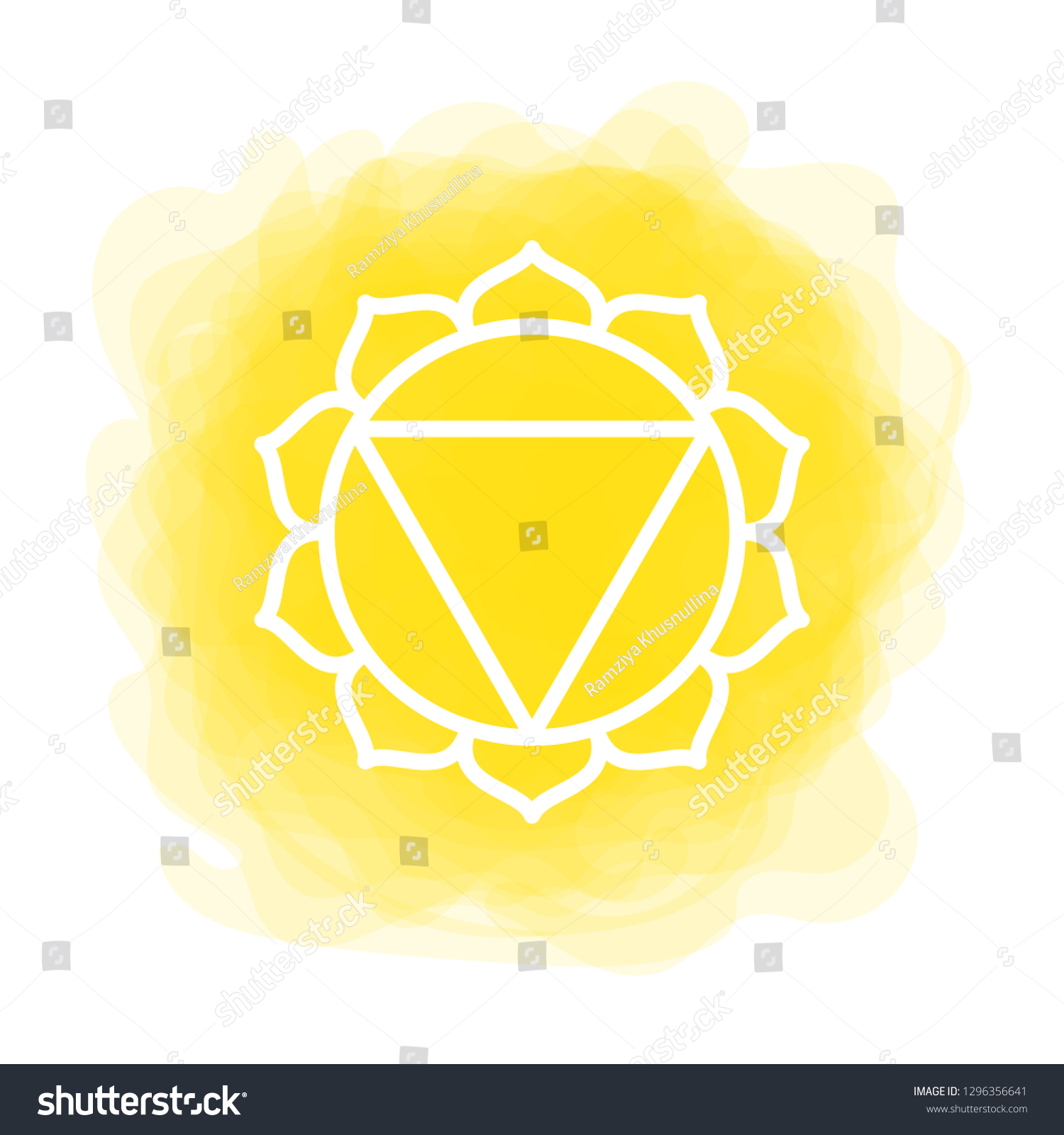 Manipura Icon The Third Sun Chakra Vector Royalty Free Stock Vector