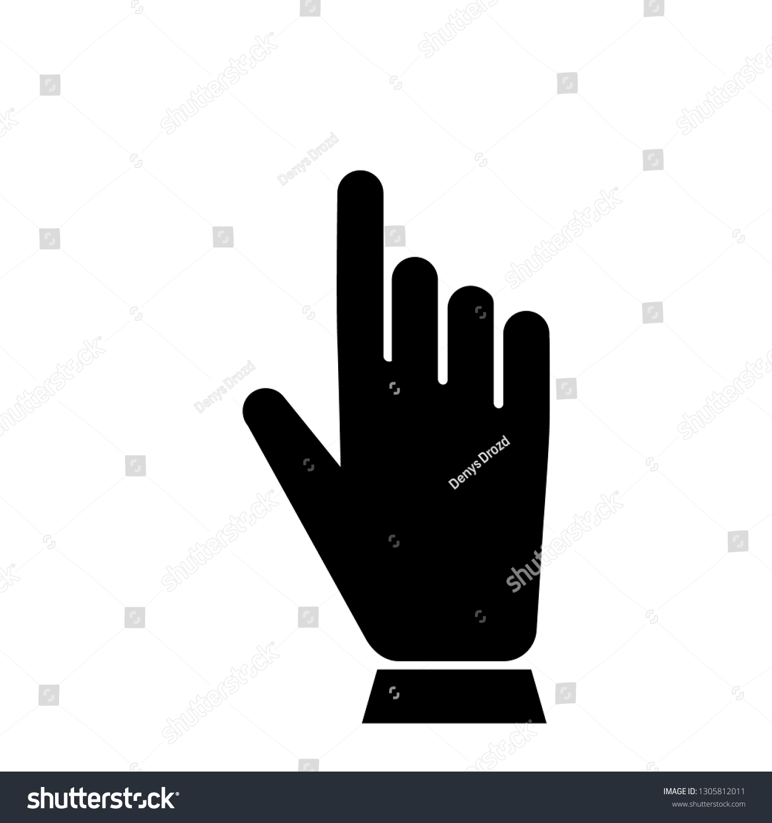 Hand Cursor Click Icon Symbol Vector Royalty Free Stock Vector