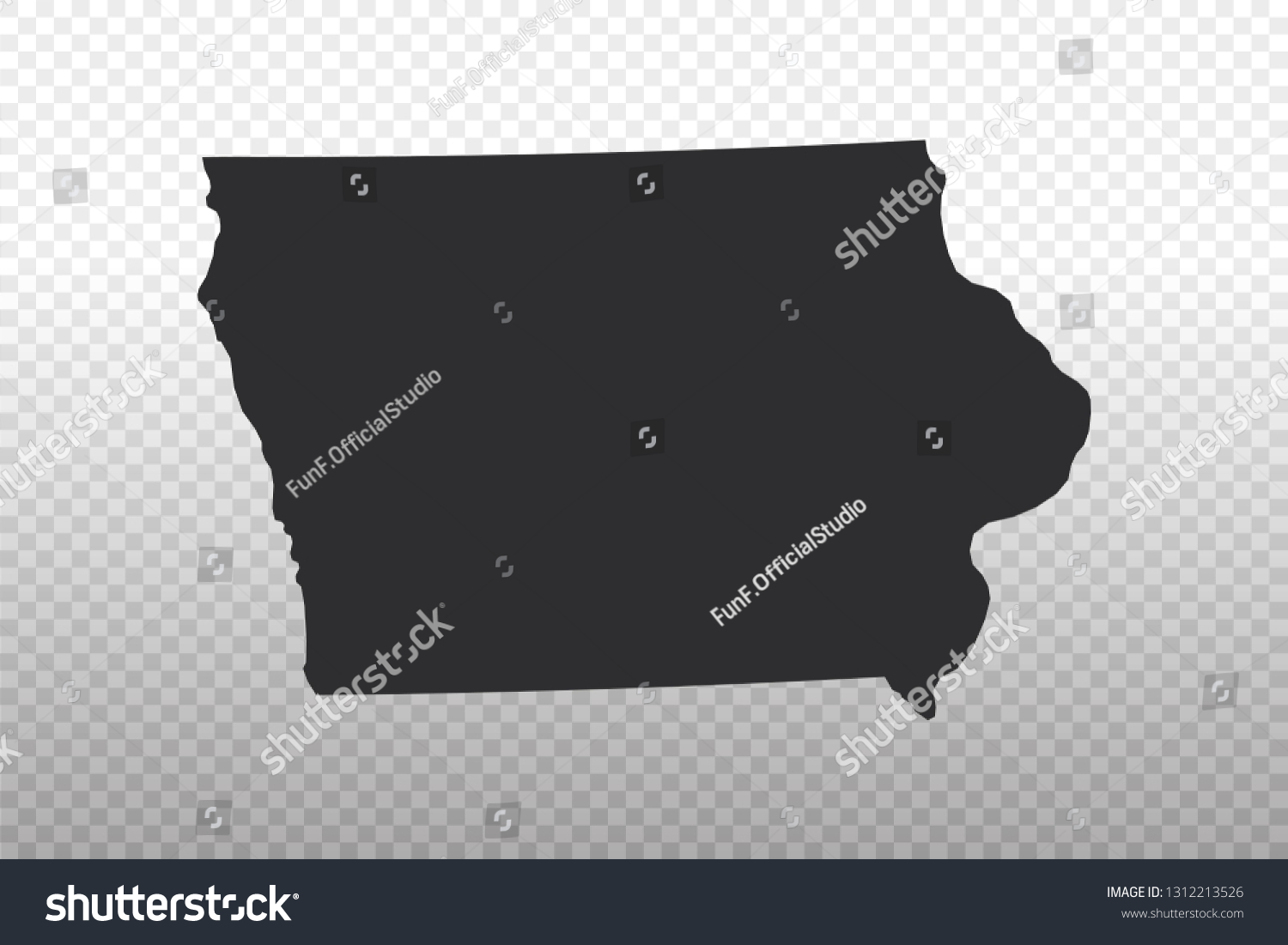 Iowa Map USA United States Of America Map Royalty Free Stock