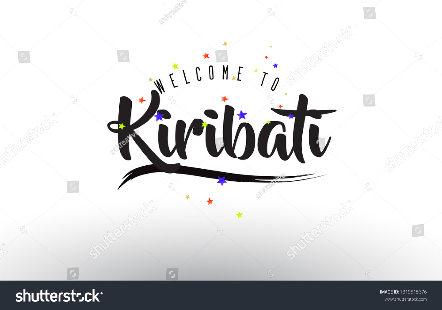 Kiribati Welcome To Text With Colorful Balloons Royalty Free Stock