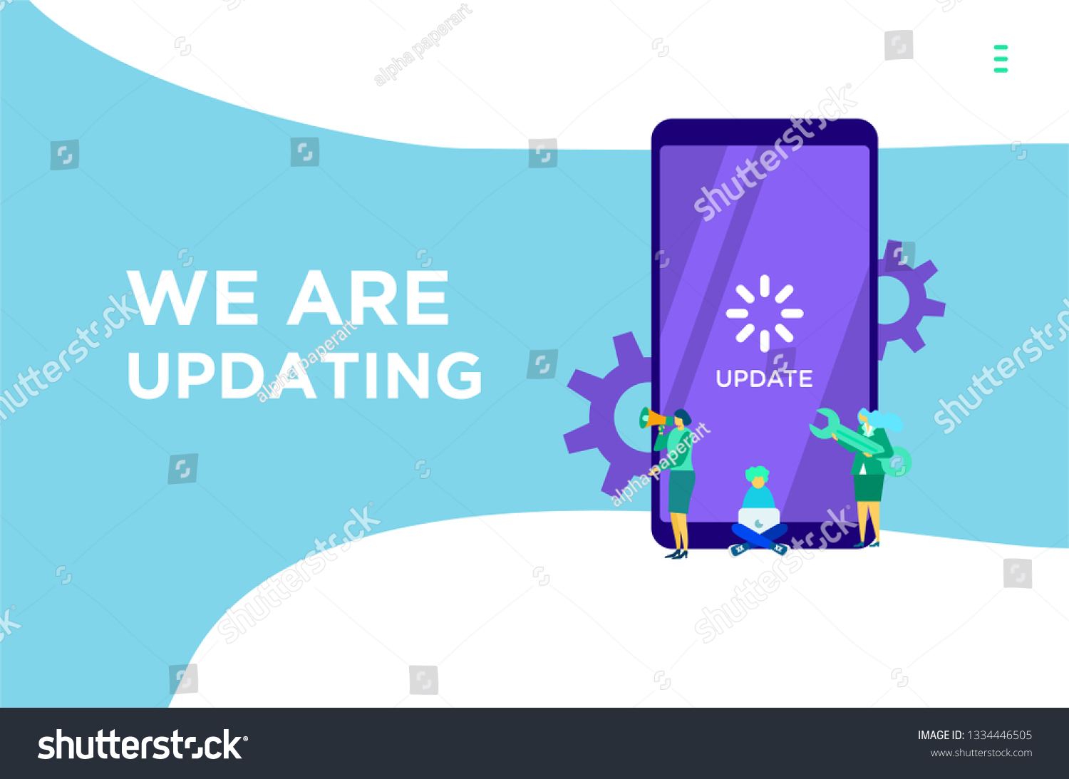 System Update Vector Illustration Concept Royalty Free Stock Vector