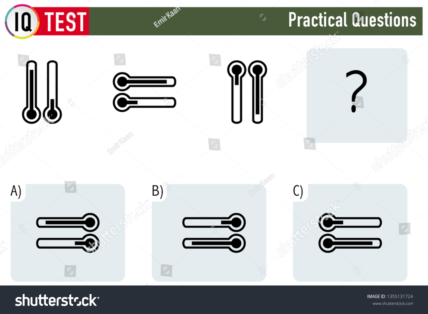 Iq Test Practical Questions Royalty Free Stock Vector