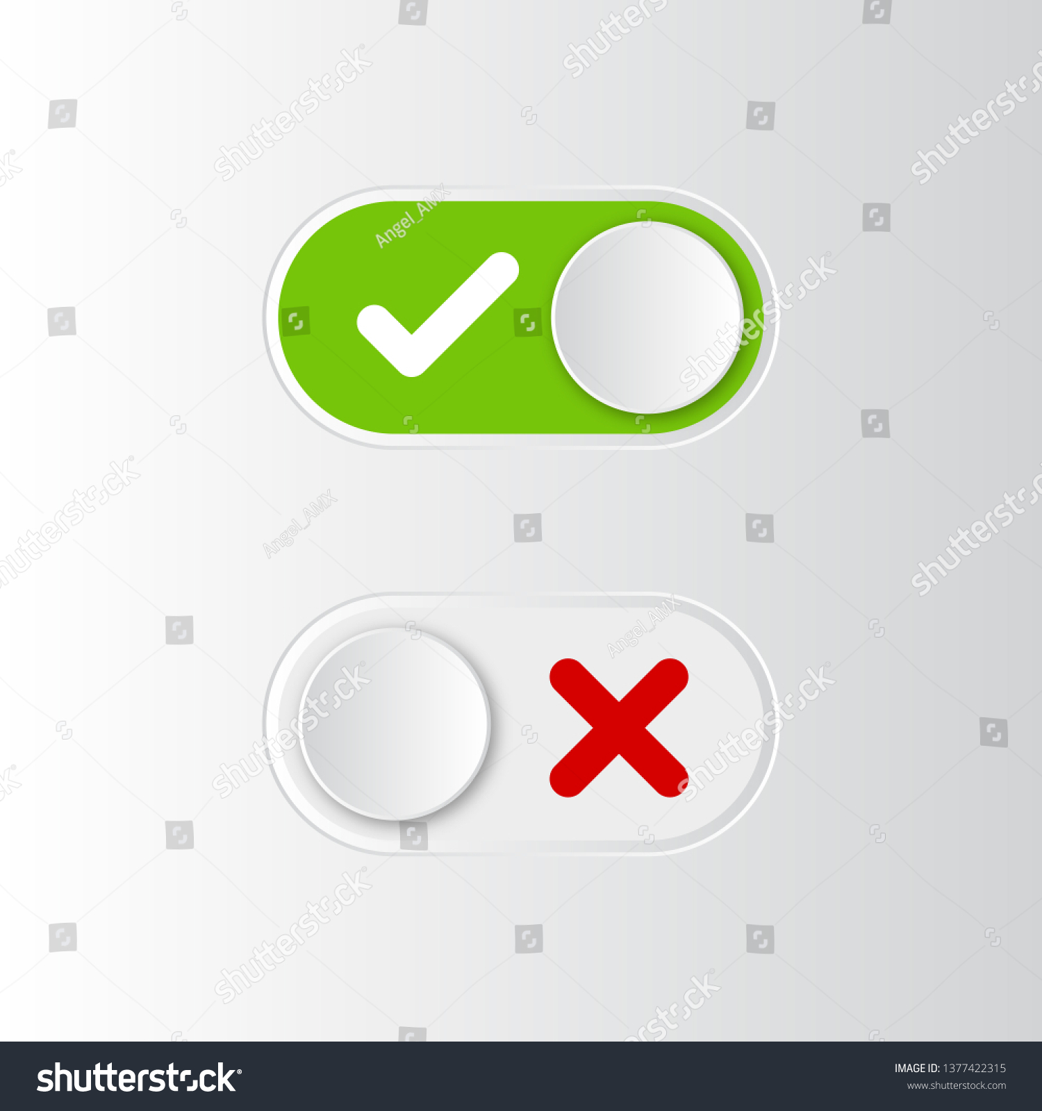 Icon On And Off Toggle Switch Button Icon Check Royalty Free Stock