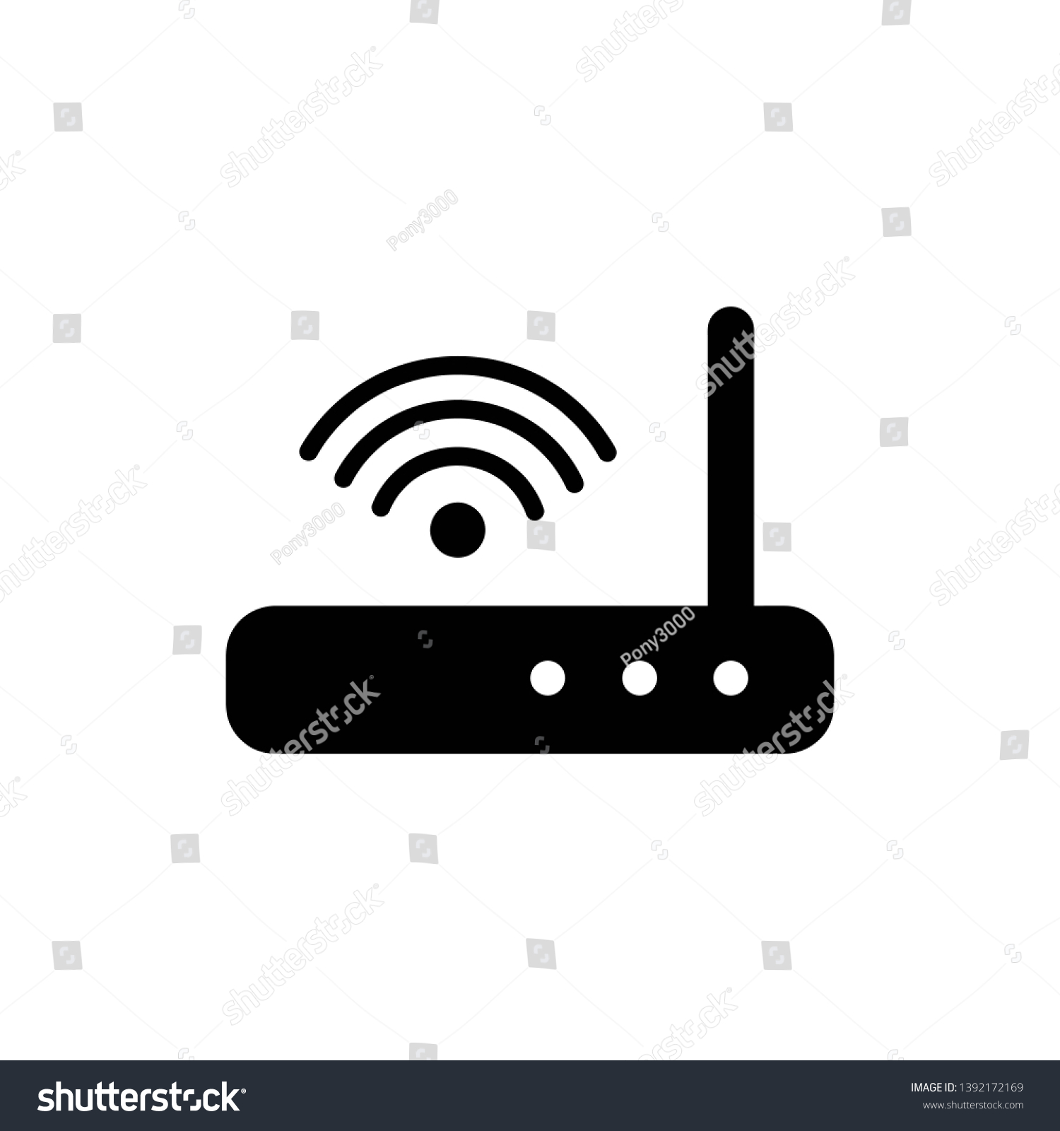 Wi Fi Router Vector Illustration Icon Royalty Free Stock Vector