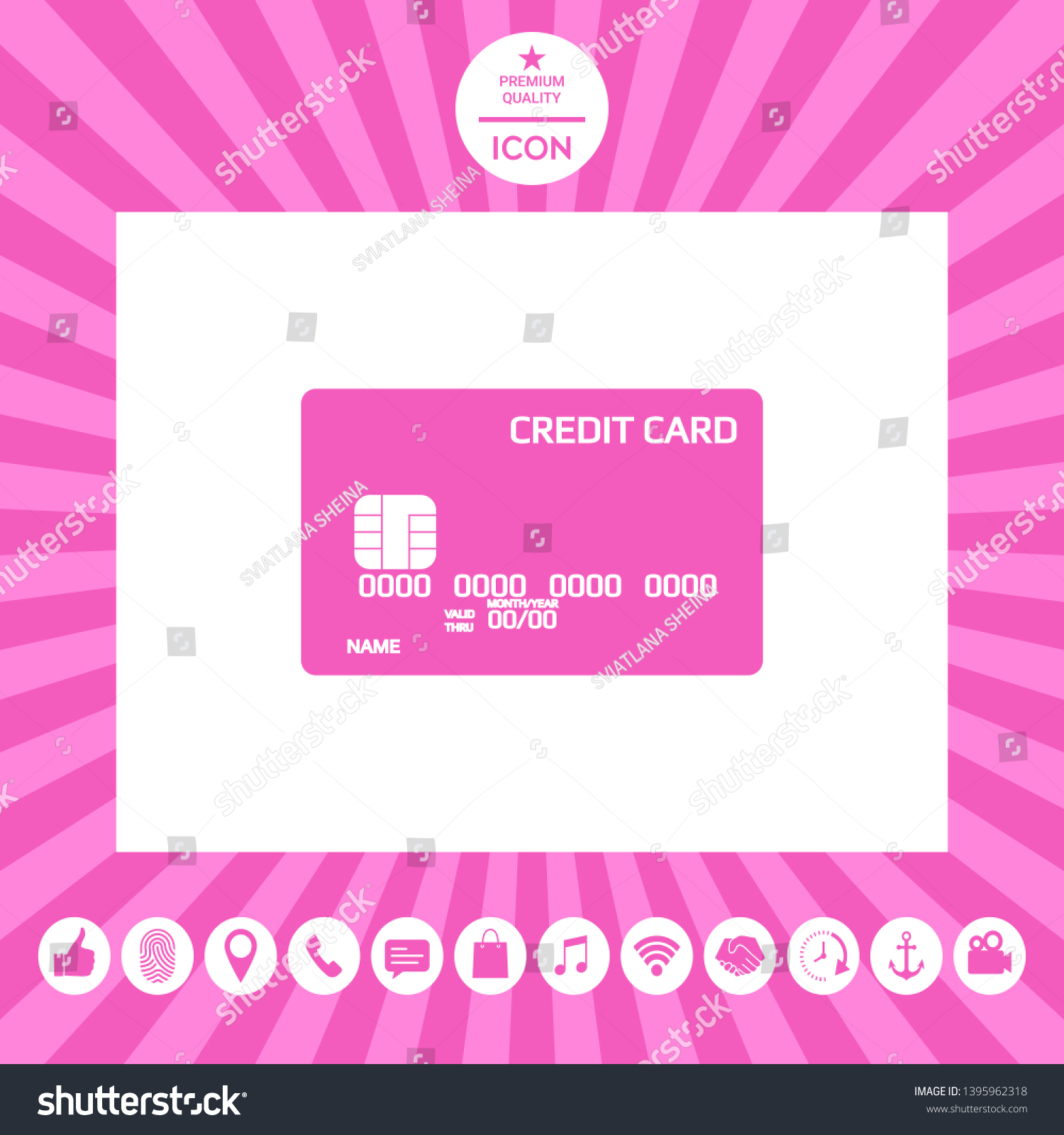 Credit Card Icon Element For Your Design Royalty Free Stock Vector