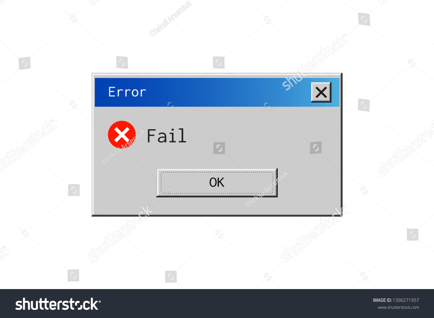 Classic Window Alert Dialog Box Of System Error Royalty Free Stock