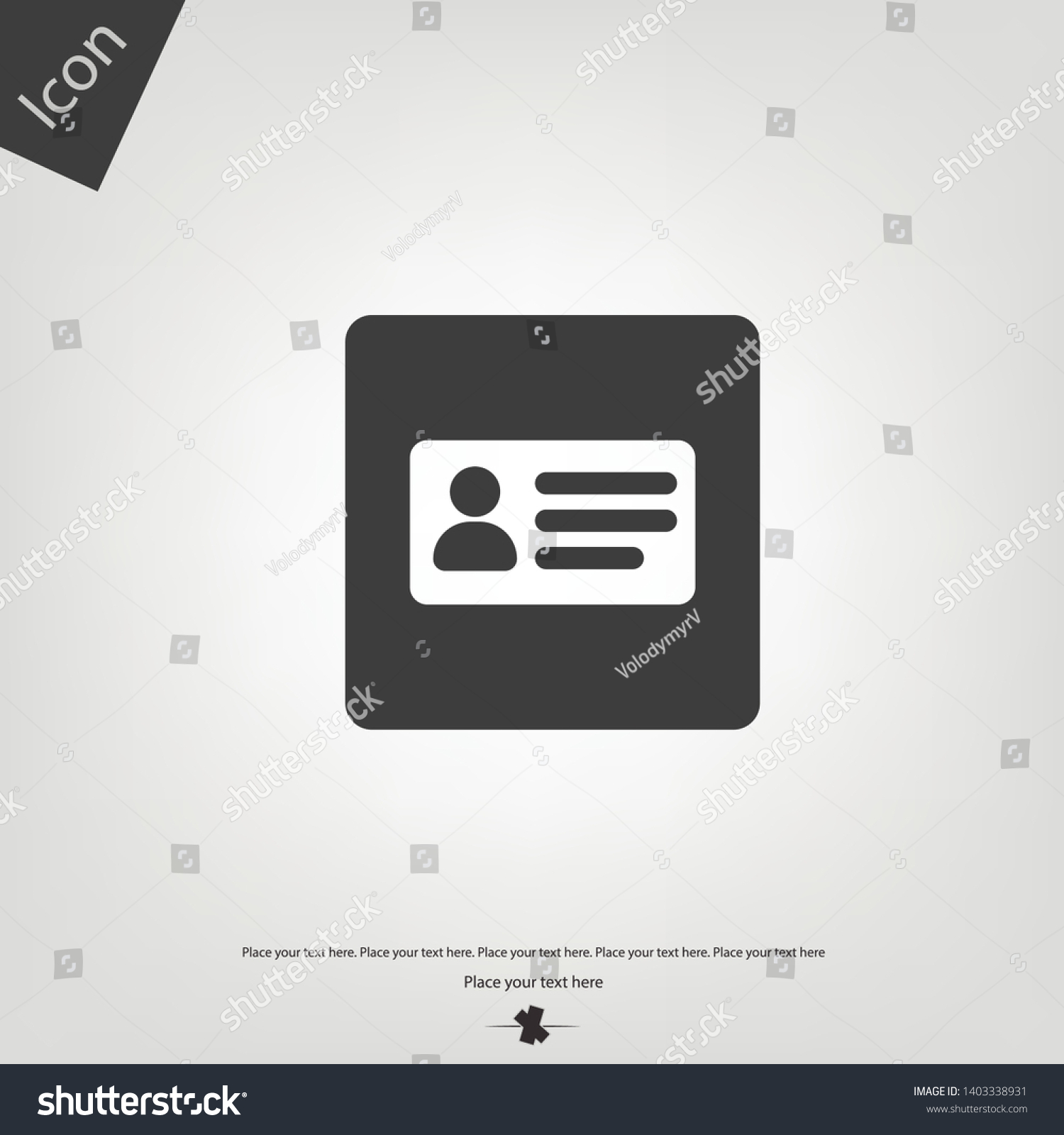 Identification Card Icon Vector Illustration Royalty Free Stock