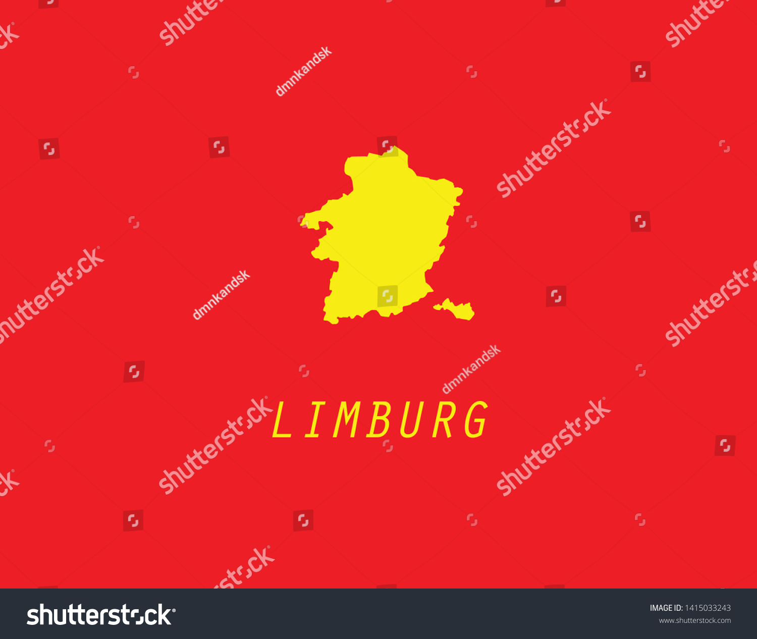 Limburg Belgium Province Outline Map Royalty Free Stock Vector