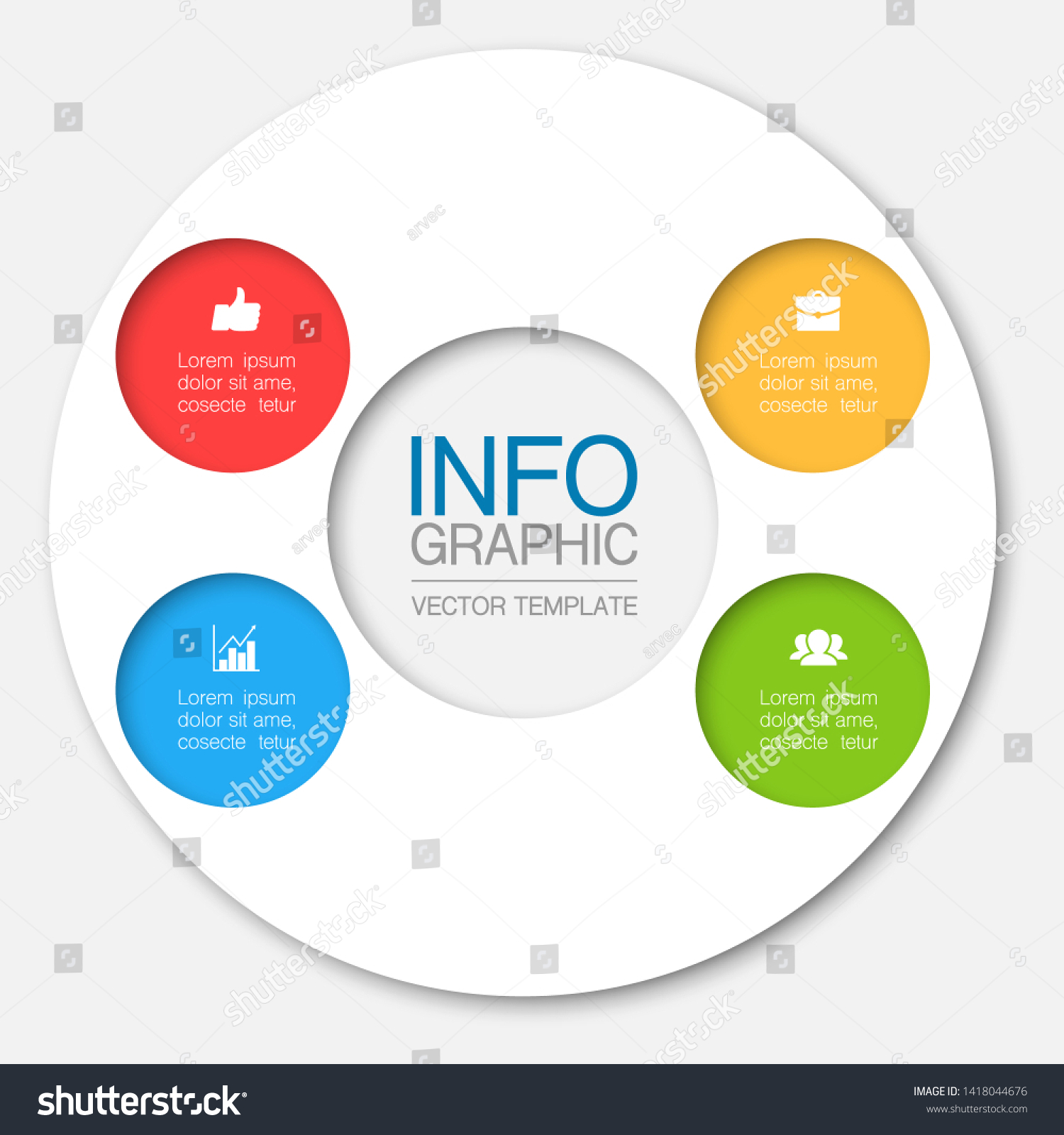 Vector Infographic Circular Diagram Template Royalty Free Stock