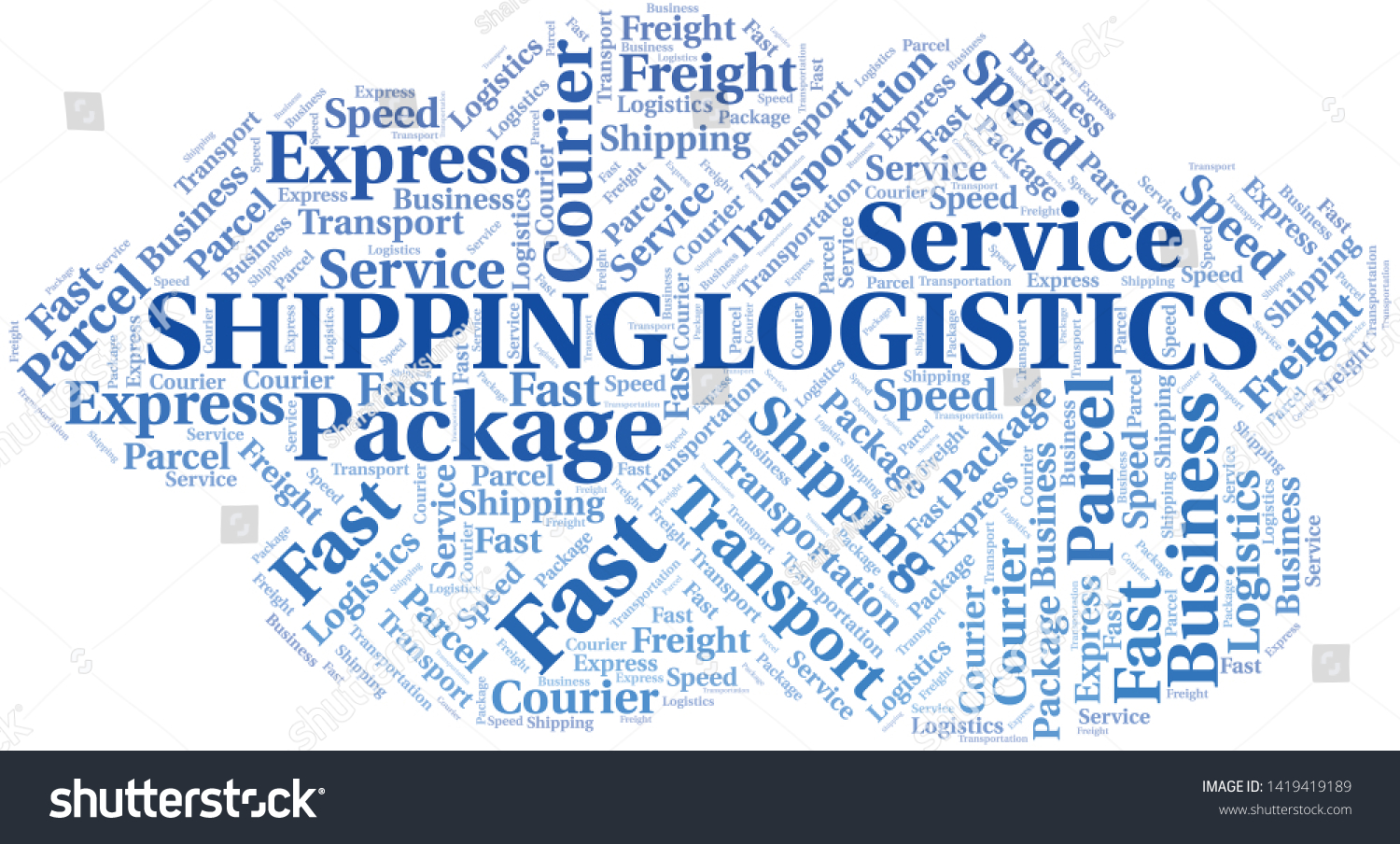 Shipping Logistics Word Cloud Wordcloud Made Royalty Free Stock