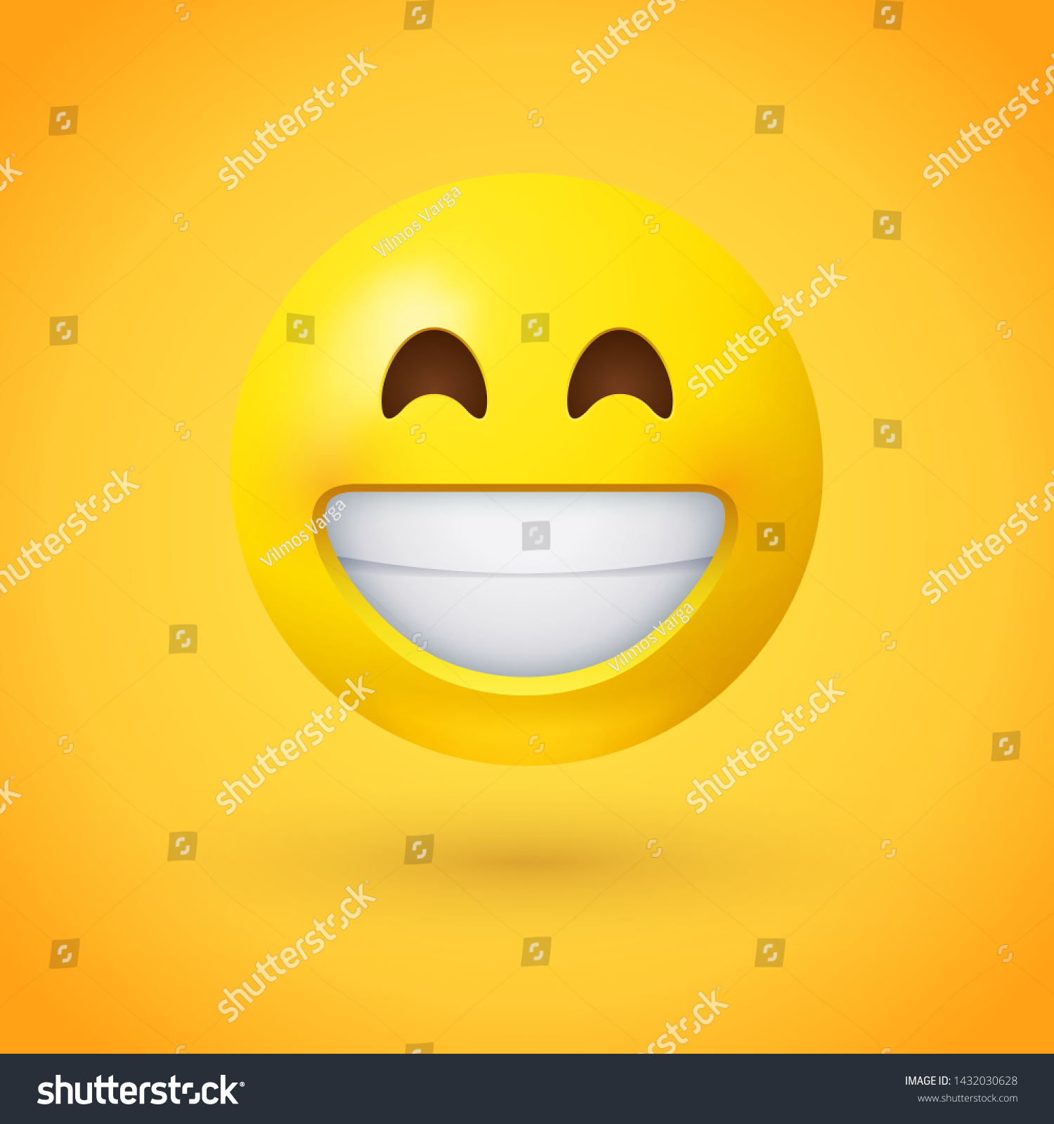 Beaming Face Emoji With Smiling Eyes And A Broad Royalty Free Stock