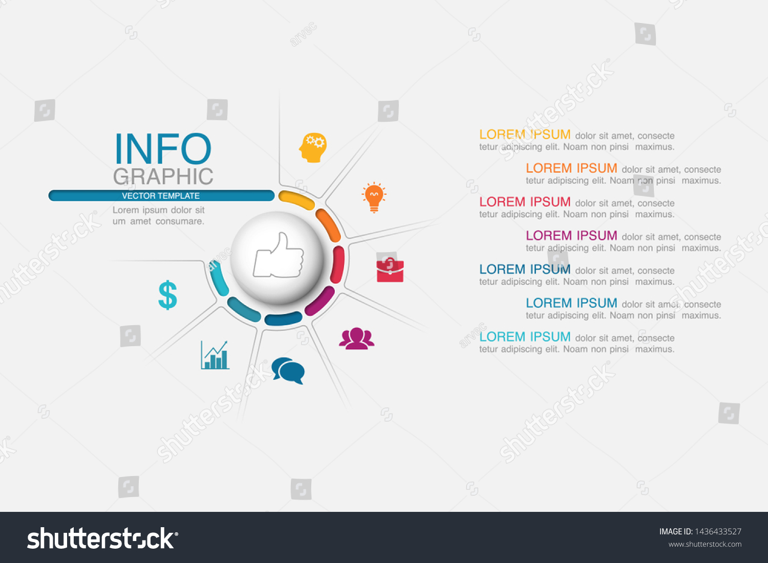 Vector Infographic Circular Diagram Template Royalty Free Stock