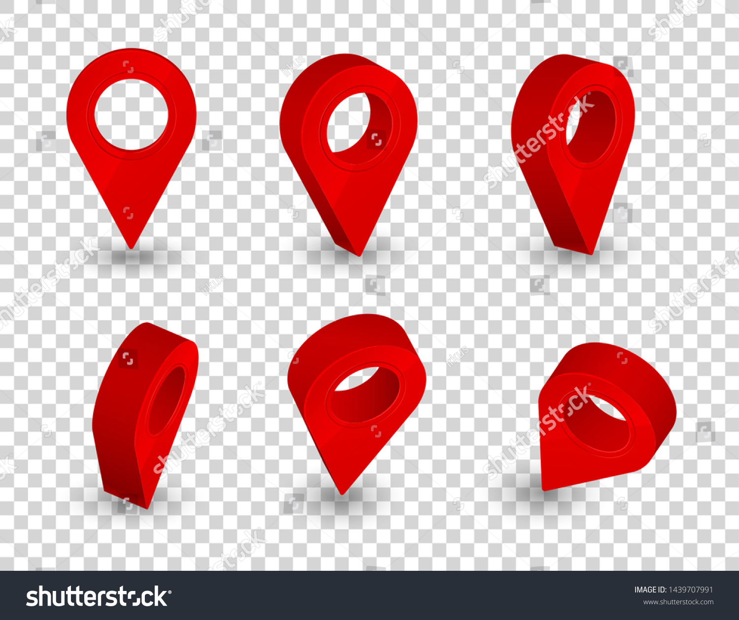 Map Pointer D Pin Location Symbols Vector Set Royalty Free Stock