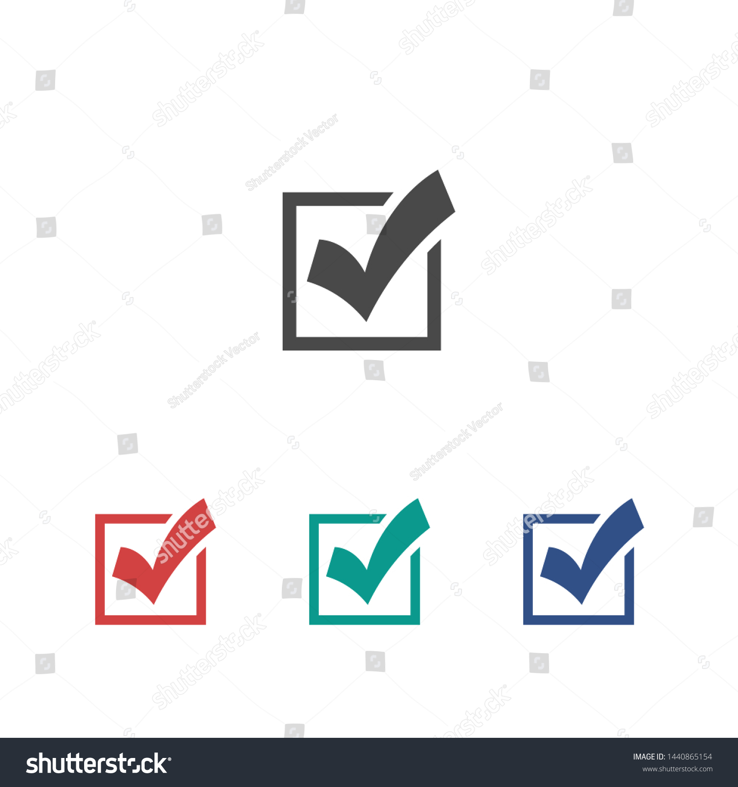 Check Mark Isolated Icon Checklist Button Icon Royalty Free Stock