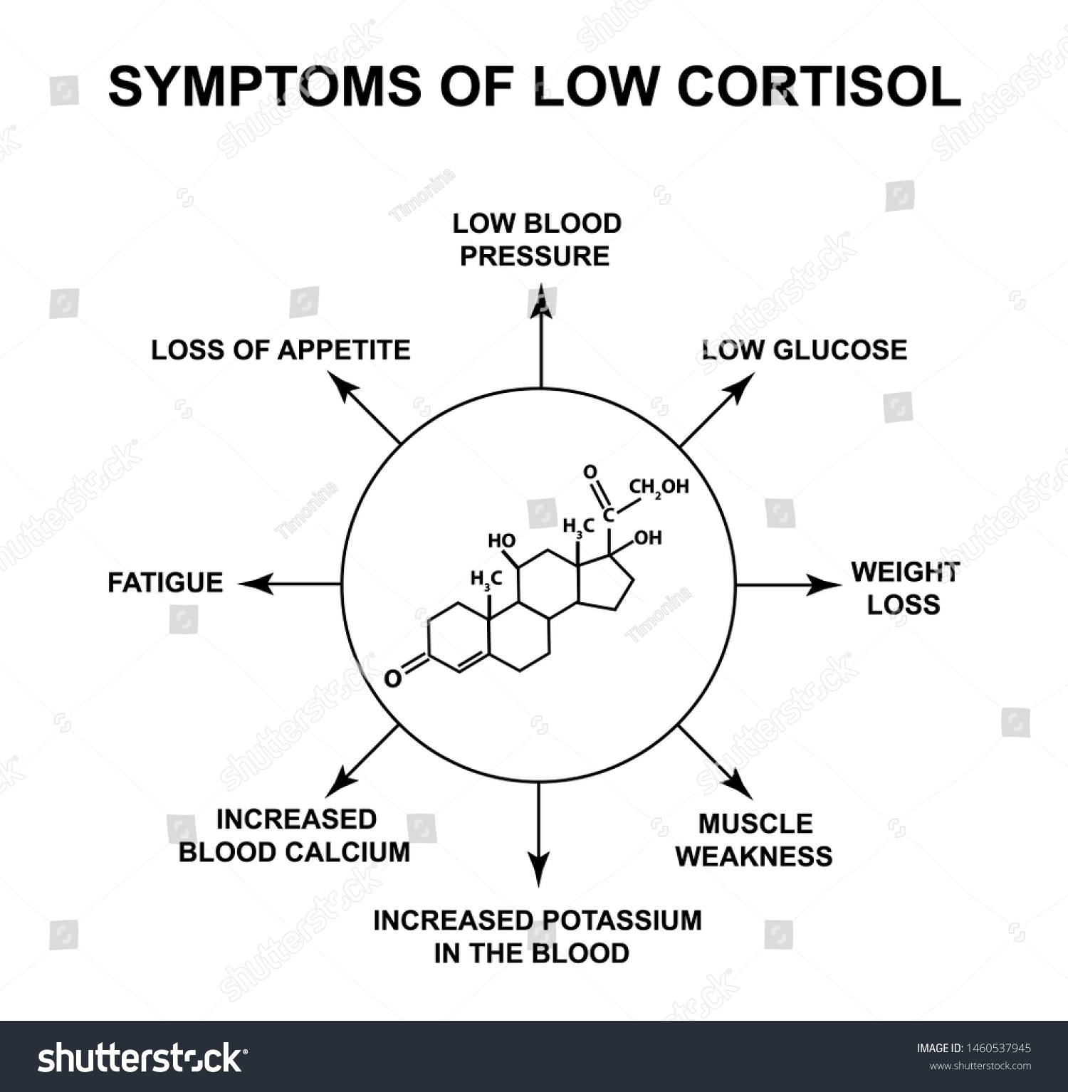 Symptoms Of Low Cortisol The Stress Hormone Royalty Free Stock Photo