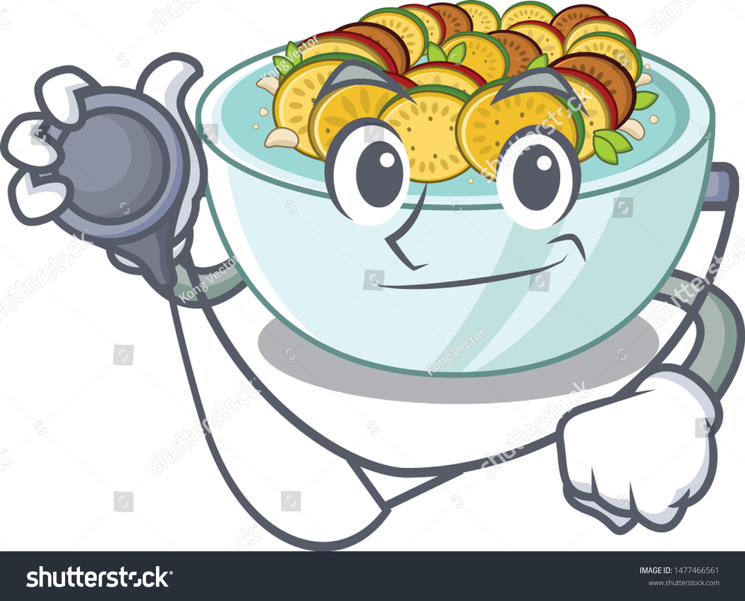 Doctor Ratatouille Is Cooked In Mascot Pan Royalty Free Stock Vector