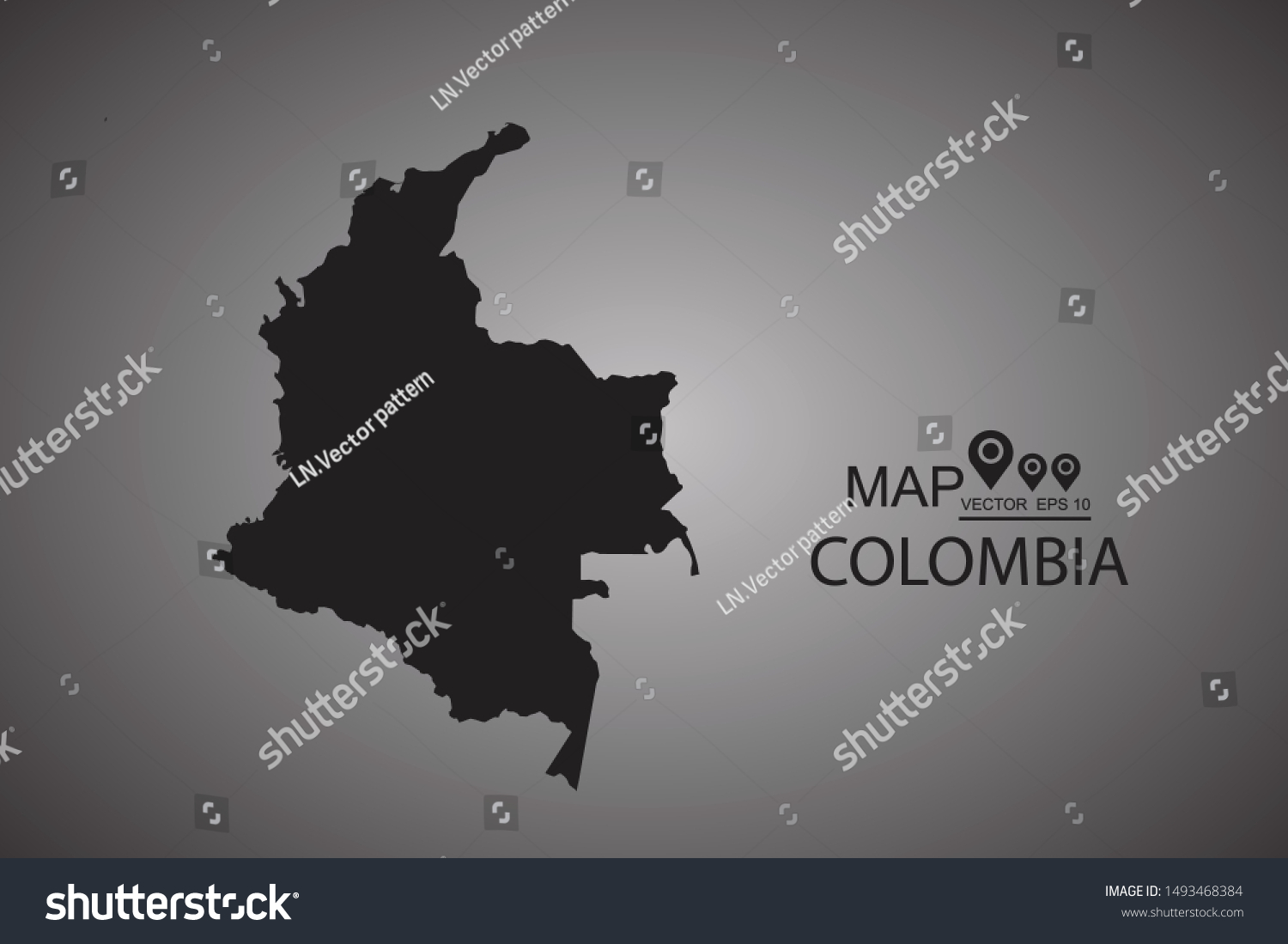 Map Of Columbia Vector Illustration Eps Royalty Free Stock