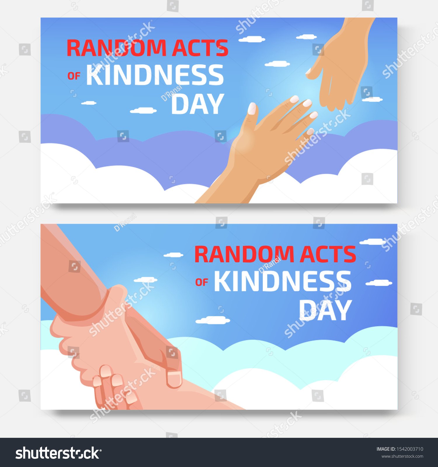 Simple Banner Random Acts Kindness Day With Blue Royalty Free Stock