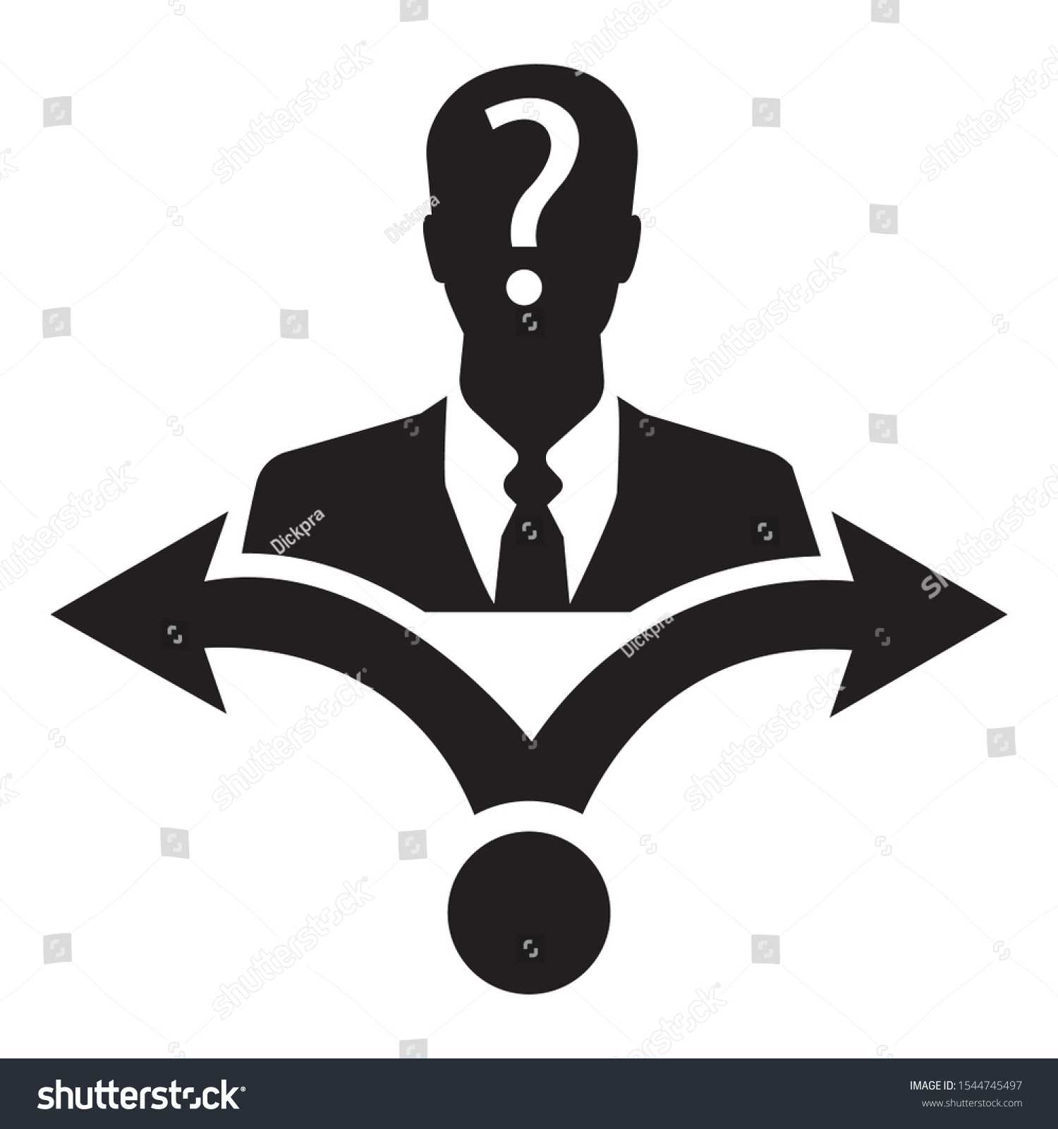 Decision Making Confusion Icon Decision Icon Royalty Free Stock