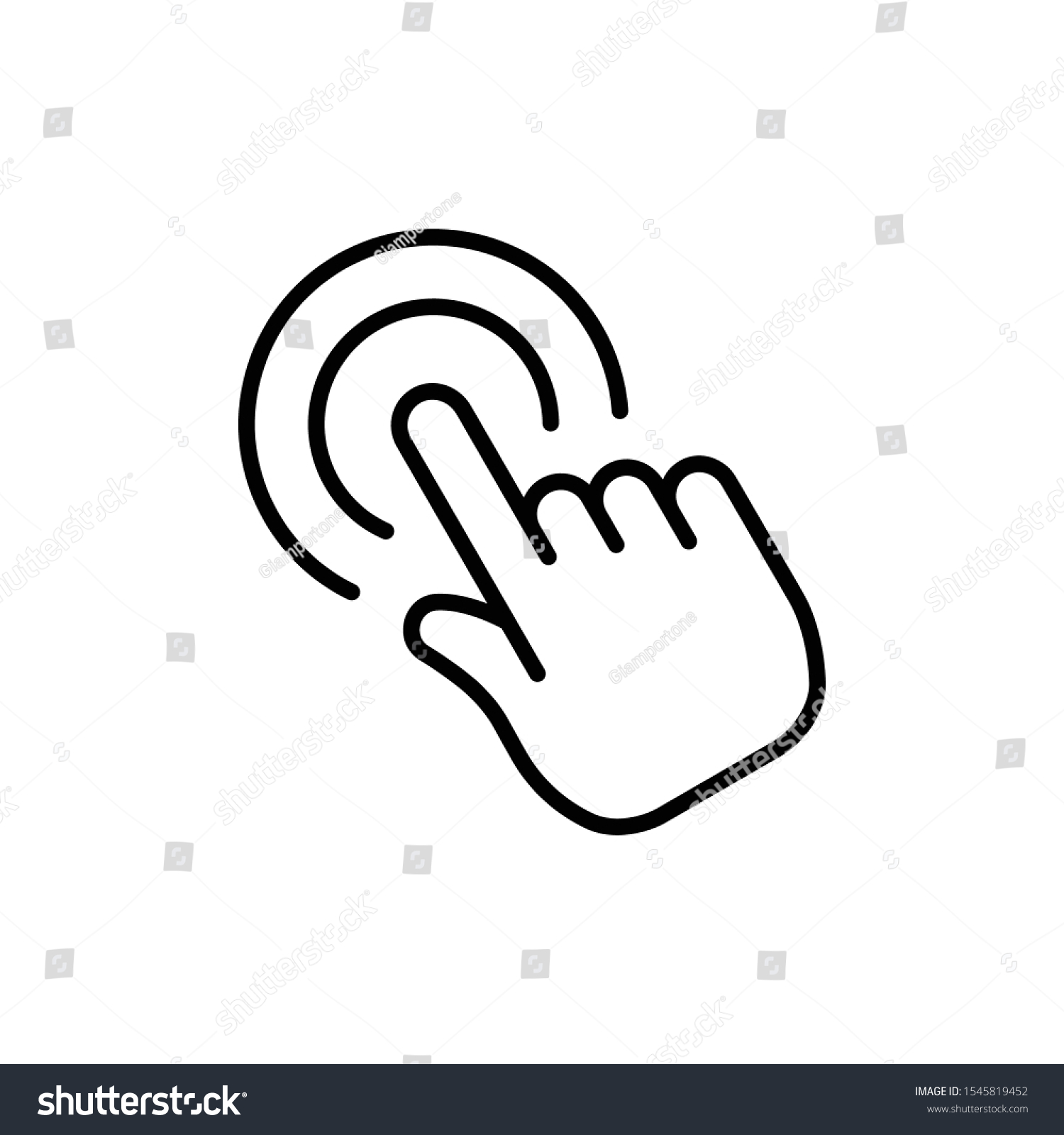 Hand Clicking Icon Click Pointer Royalty Free Stock Vector