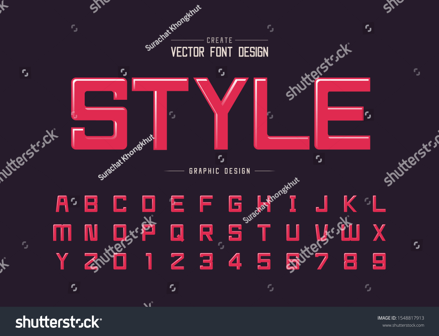 Font And Alphabet Vector Square Typeface Letter Royalty Free Stock